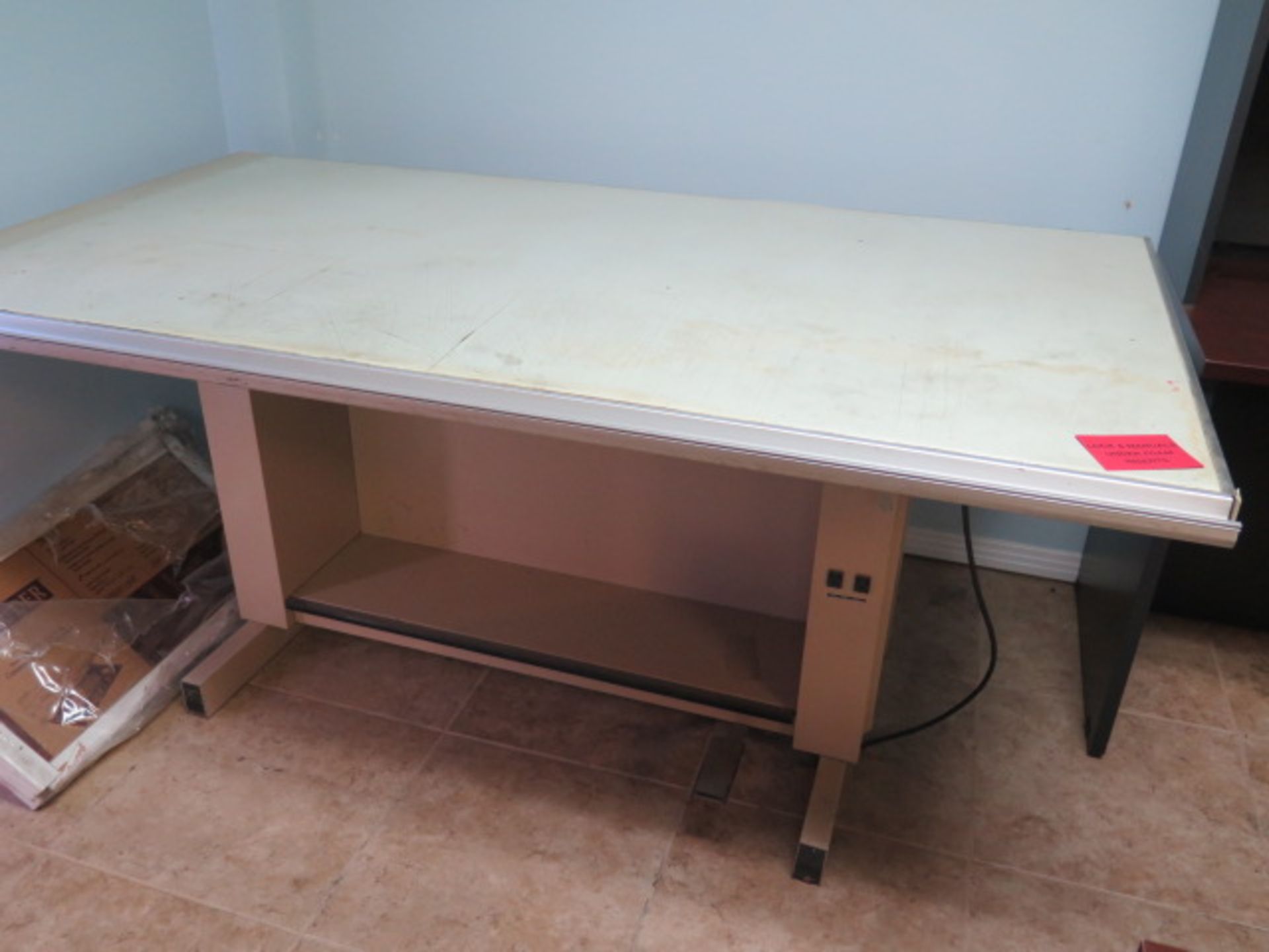 Desk, Credenza, Drafting Table and Pictures (SOLD AS-IS - NO WARRANTY) - Image 5 of 7
