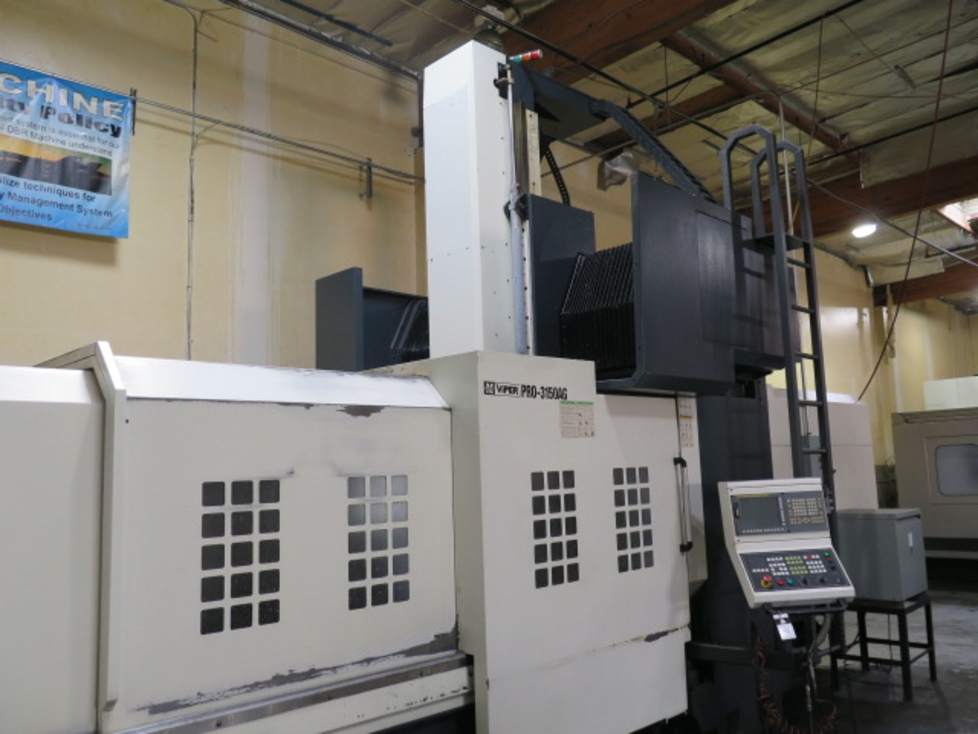 2012 Mighty Viper PRO 3150AG Bridge Style CNC VMC, s/n 017705 w/ Hartrol-Fanuc Expert 3, SOLD AS IS - Image 3 of 21