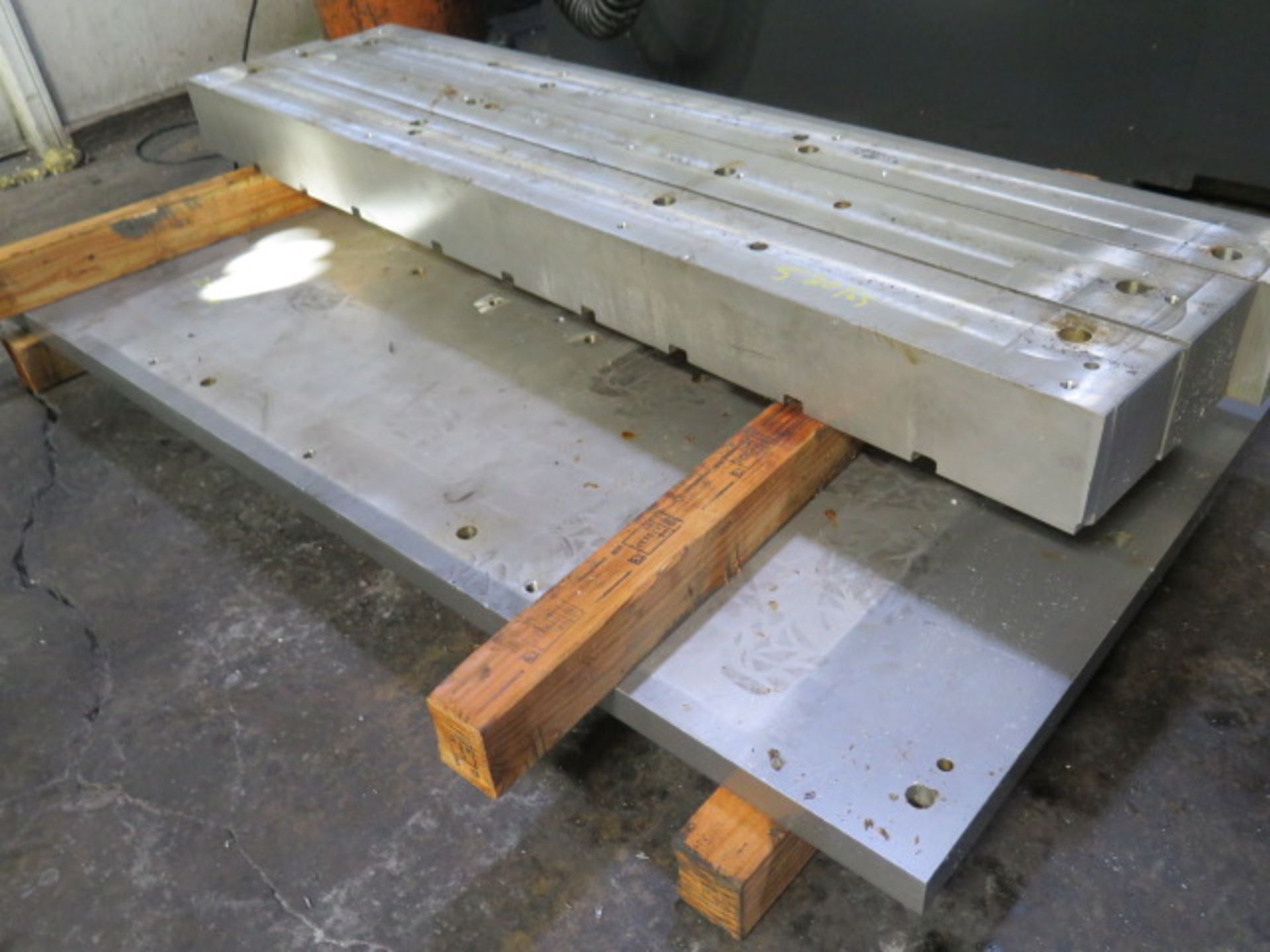 32" x 66" x 2" Aluminum Base Plate w/ (3) 5" x 5 1/2" x 66" Riser Blocks (SOLD AS-IS - NO WARRANTY) - Image 5 of 5