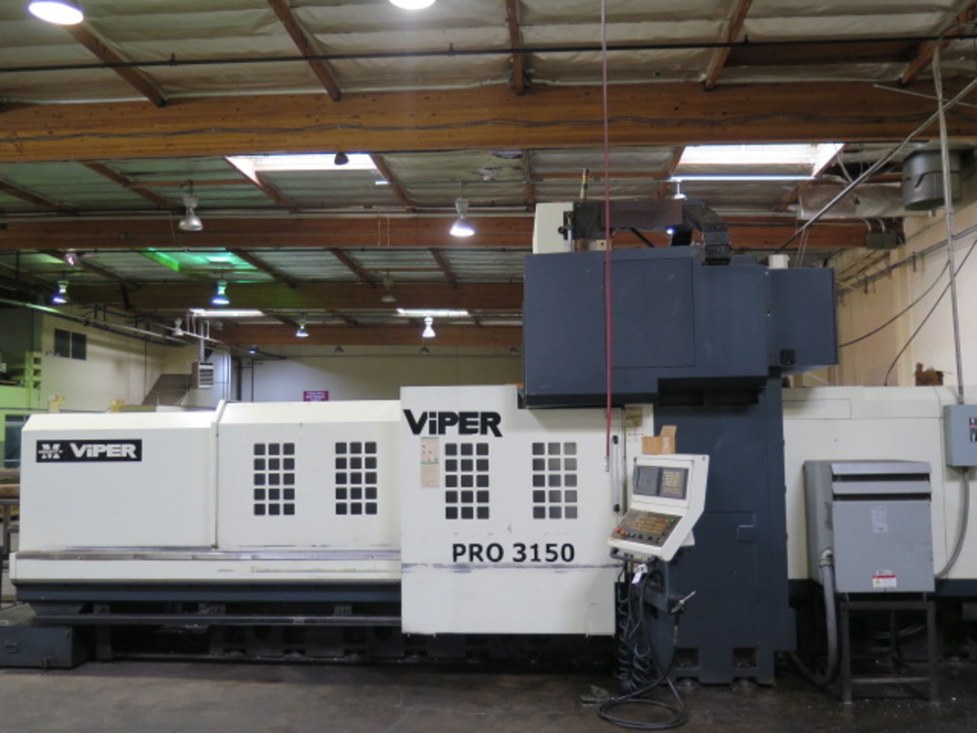 2008 Mighty Viper PRO 3150AG Bridge Style CNC VMC, s/n 010829 w/ Fanuc Series 21i-MB, SOLD AS IS