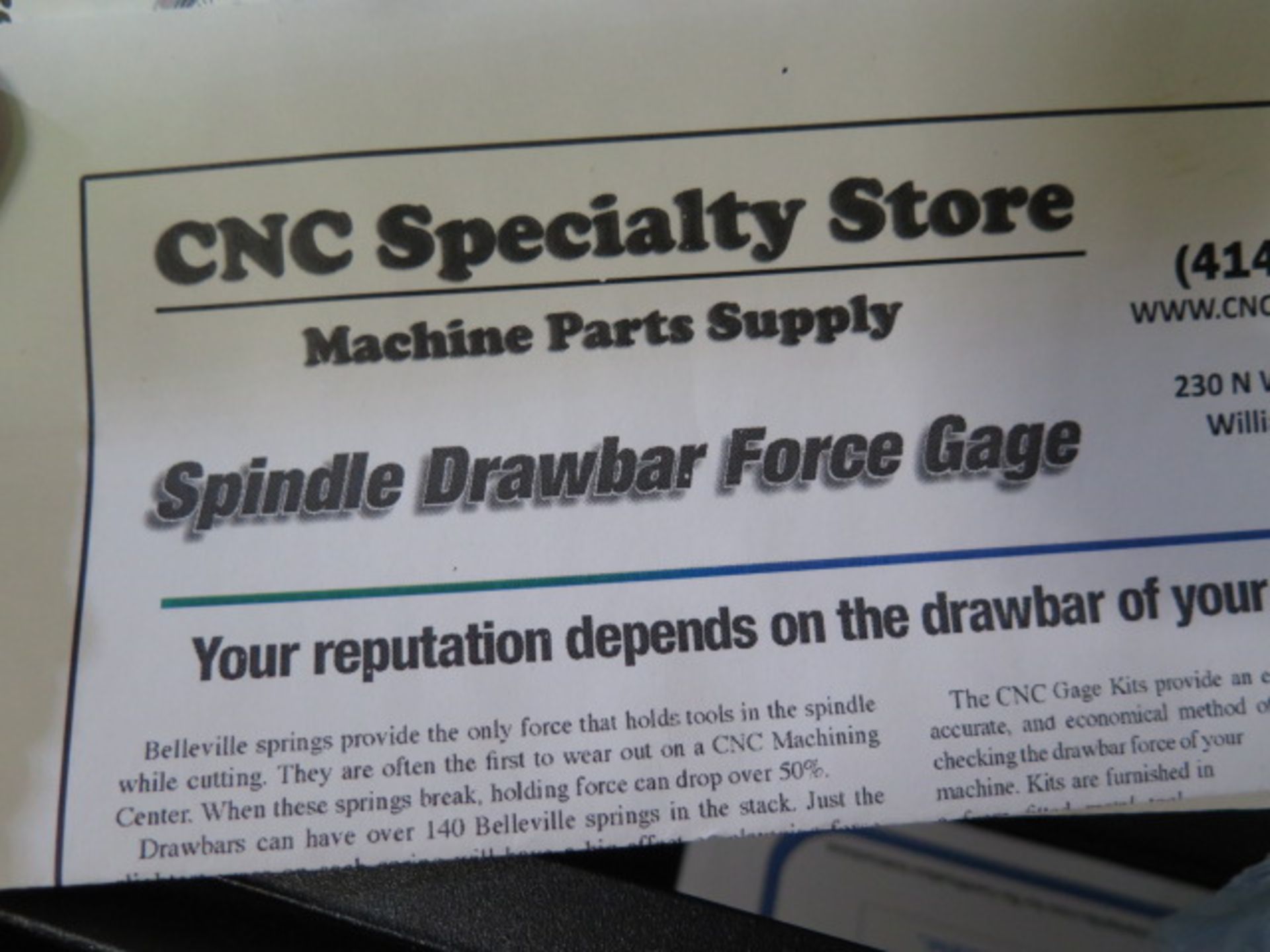 CNC Specialtys Spindle Drawbar Force Gage (SOLD AS-IS - NO WARRANTY) - Image 6 of 6