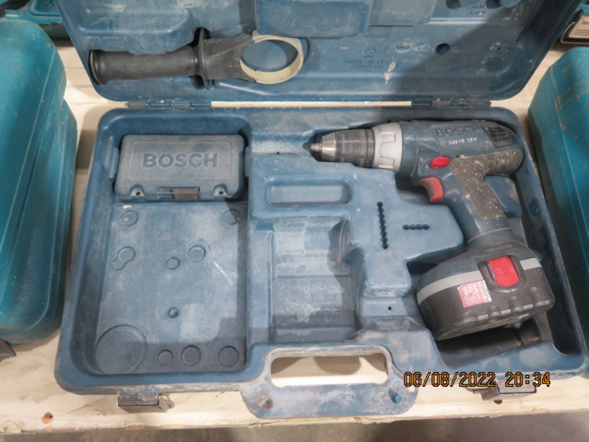 DeWalt 12 Volt Drill w/ Charger, DeWalt 9.6 Volt Drill w/ Charger and Bosch 18 Vold Drill (NO - Image 4 of 4