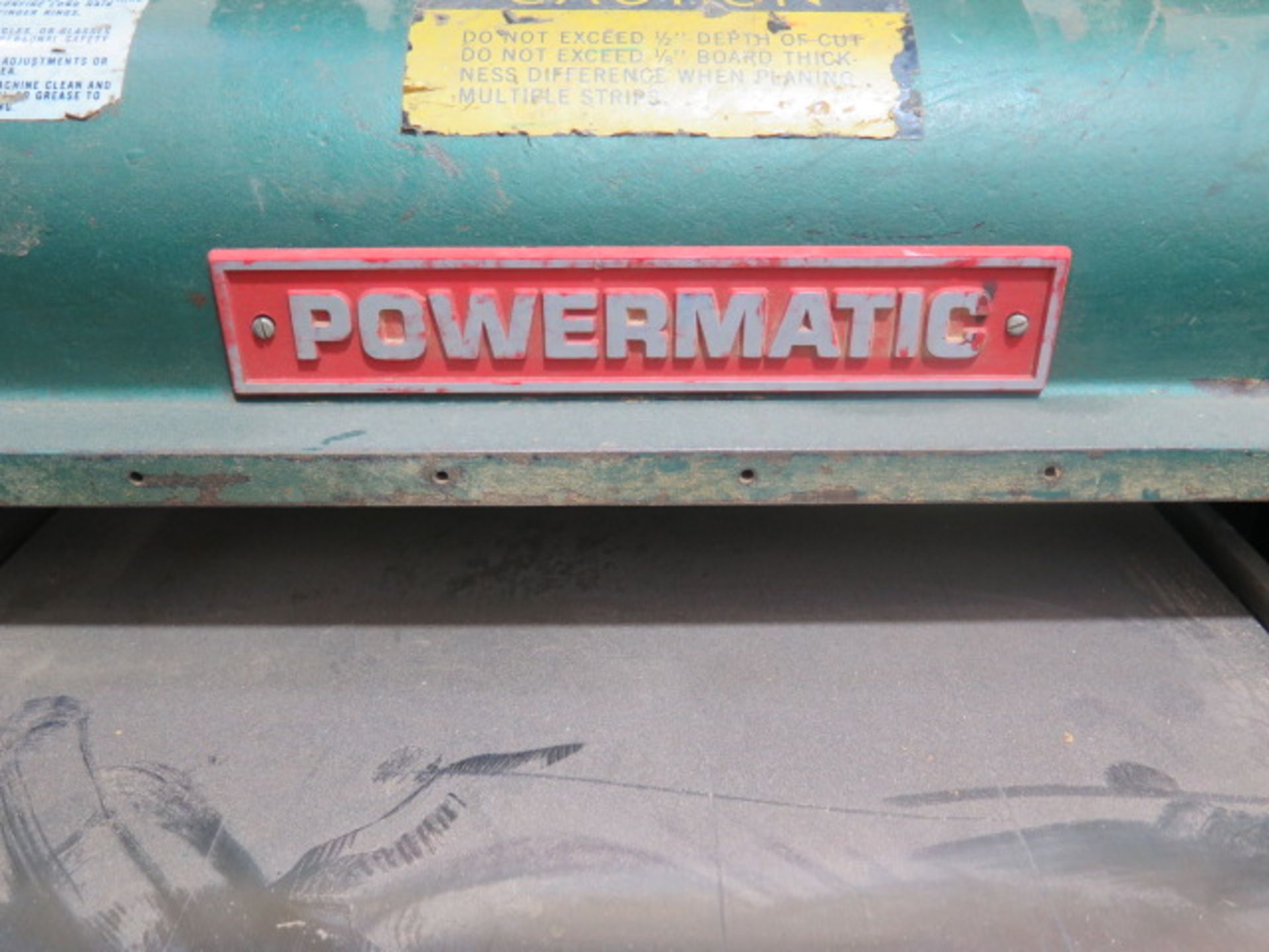 Powermatic mdl. 180 18" Planer s/n 8180181 w/ Blade Sharpening Attachment (SOLD AS-IS - NO WARRANTY) - Image 4 of 7