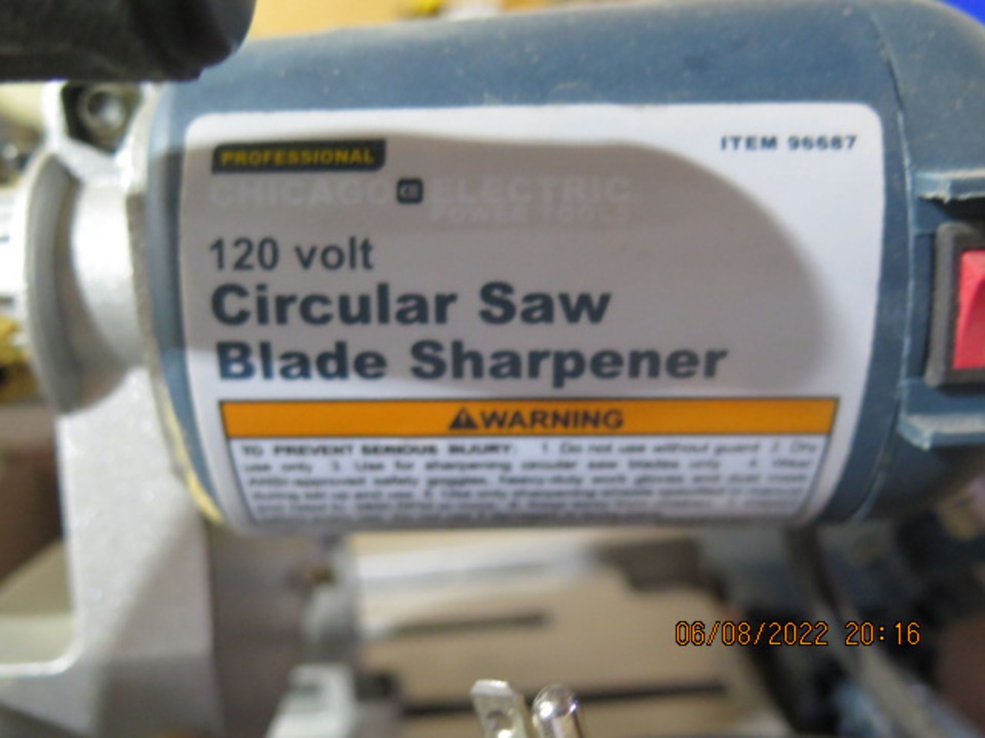 Chicago Electric Curcular Saw Blade Sharpener w/ Diamond Blade (SOLD AS-IS - NO WARRANTY) - Image 6 of 6