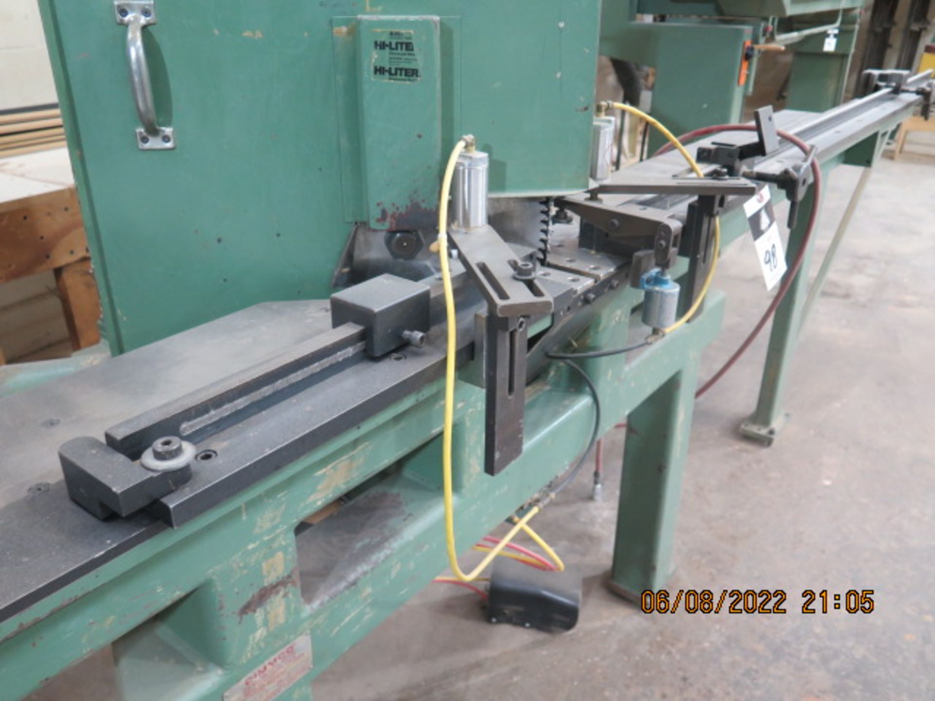 Cimmco DM100 Miter-Cut Saw s/n 8001 w/ Pneumatic Clamping and Feed, Fence System, SOLD AS IS - Image 5 of 10