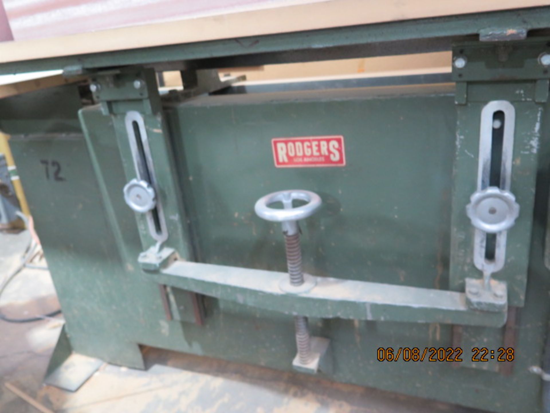 Rodgers mdl. 45-50 8” Edge Belt Sander s/n 450265 (SOLD AS-IS - NO WARRANTY) - Image 6 of 8