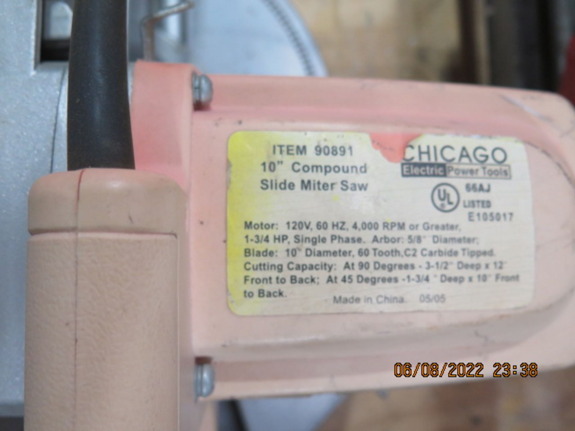 Chicago Electric Sliding Arm Compound Miter Saw (SOLD AS-IS - NO WARRANTY) - Image 5 of 5