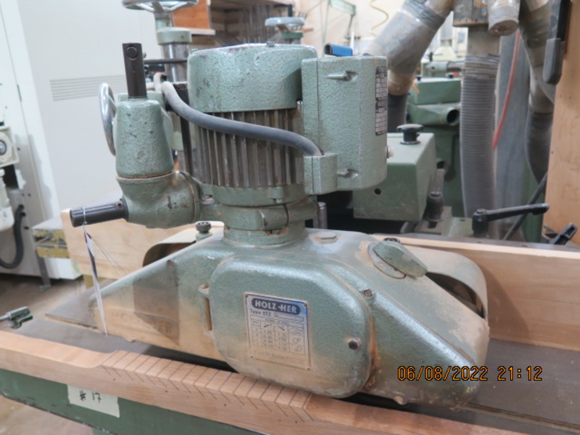 Wadkin BEL Spindle Shaper s/n 930 w/ 3000-10,000 RPM, HolzHer 4-Roll Power Feeder (SOLD AS-IS - NO - Image 8 of 12