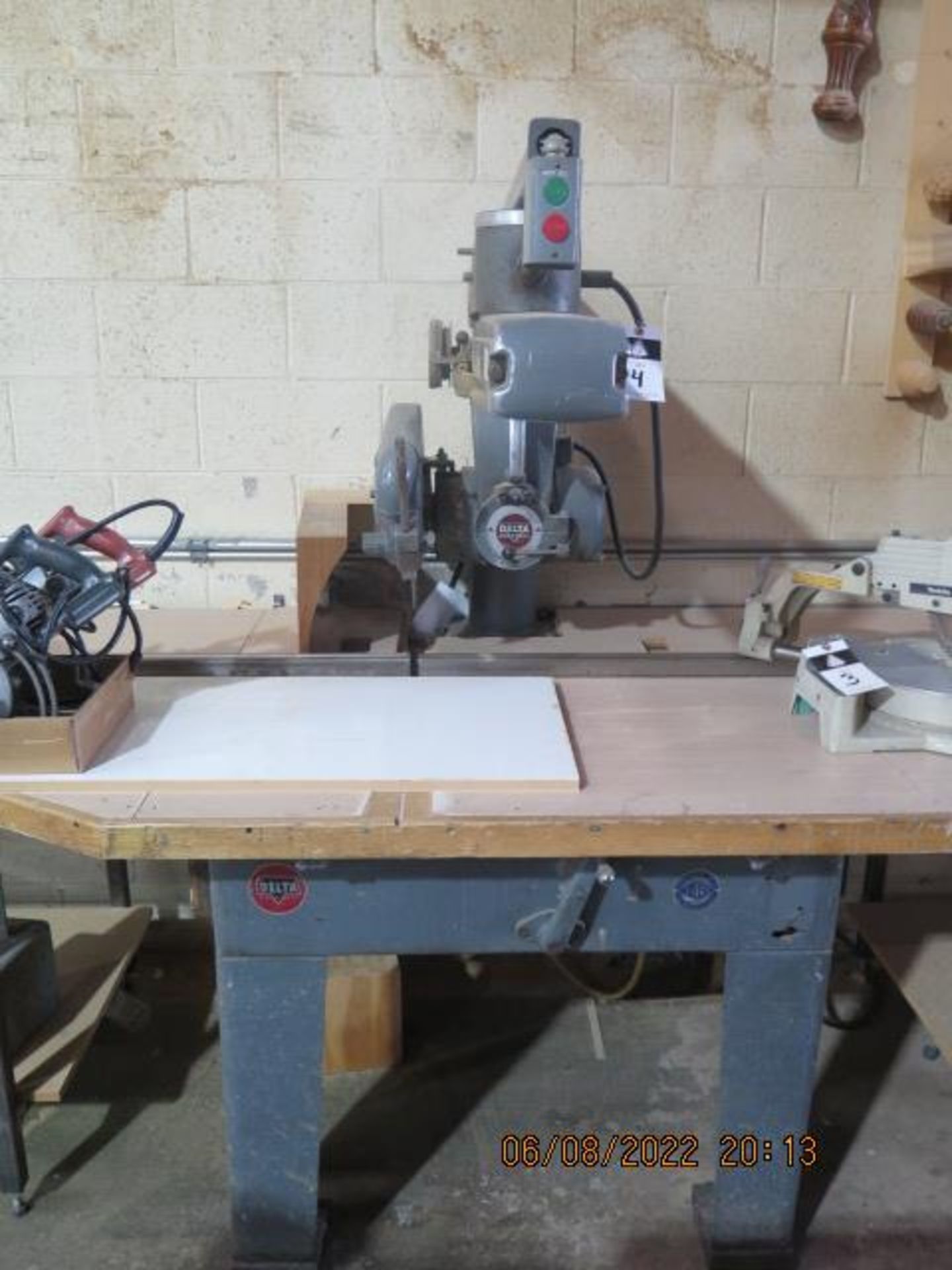 Delta mdl. 50-C Radial Arm Saw s/n CW6569 w/ 14’ Extended Table (SOLD AS-IS - NO WARRANTY)