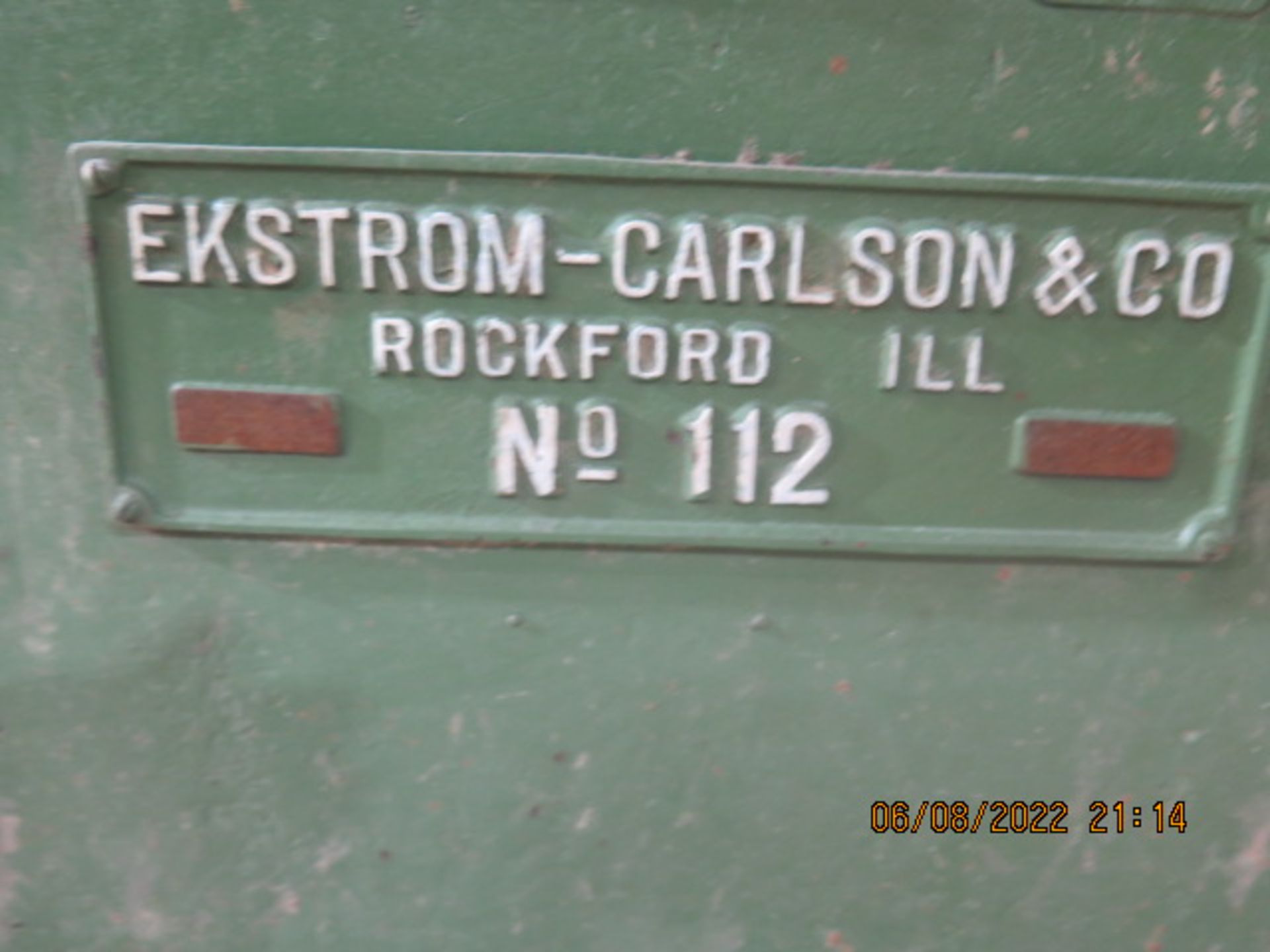 Ekstrom-Carlson No. 112 8” Egge Belt Sander s/n 112-49 (SOLD AS-IS - NO WARRANTY) - Image 8 of 8