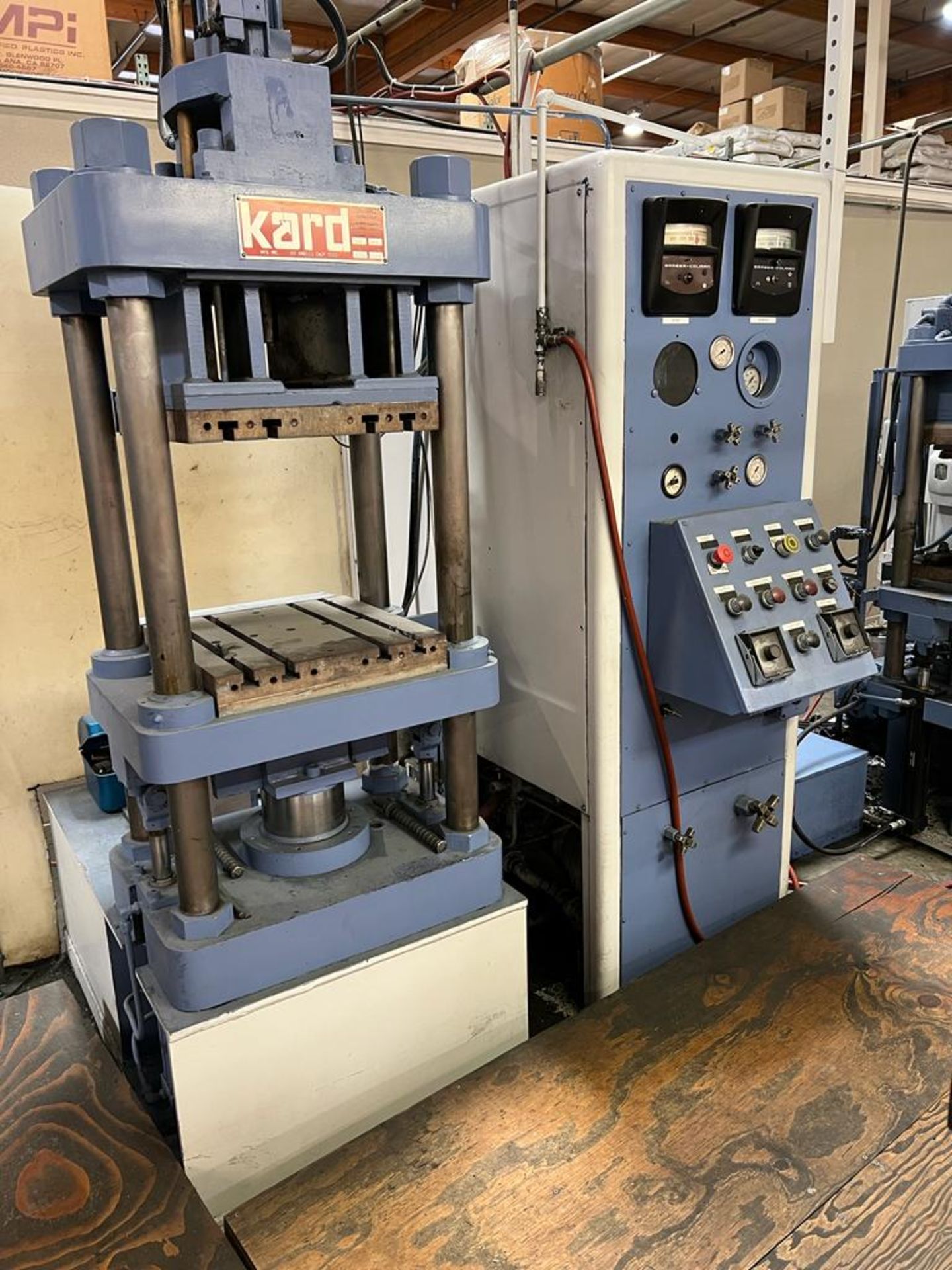 KARD MODEL 1562, 80 TON HYDRAULIC TRANSFER PRESS, SYSTEM PRESSURE 3500.(SOLD AS-IS - NO WARRANTY)