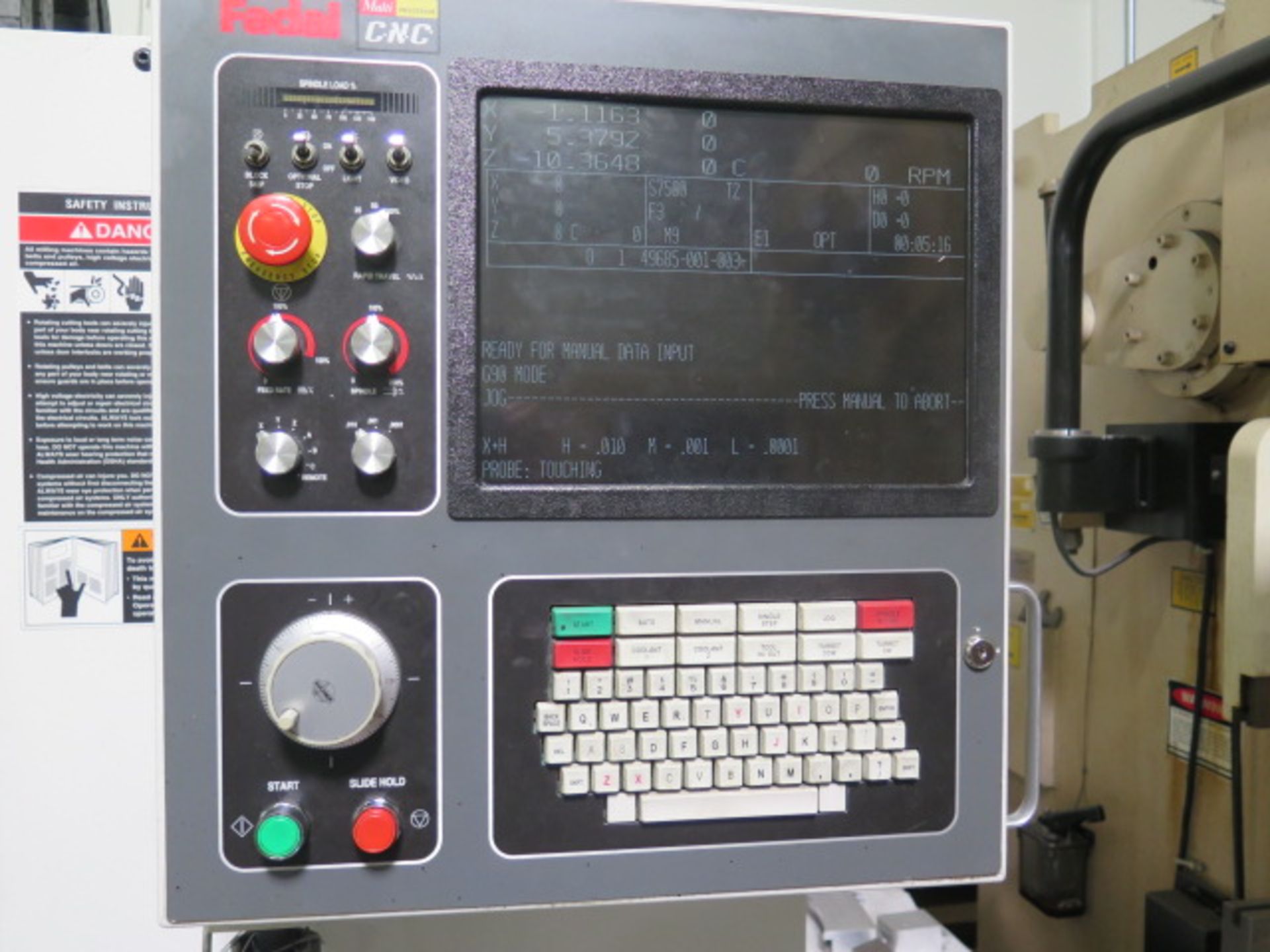 2004 Fadal VMC 3016L CNC VMC s/n 012004096864 w/ Fadal Multi Processor CNC, SOLD AS IS - Image 4 of 14