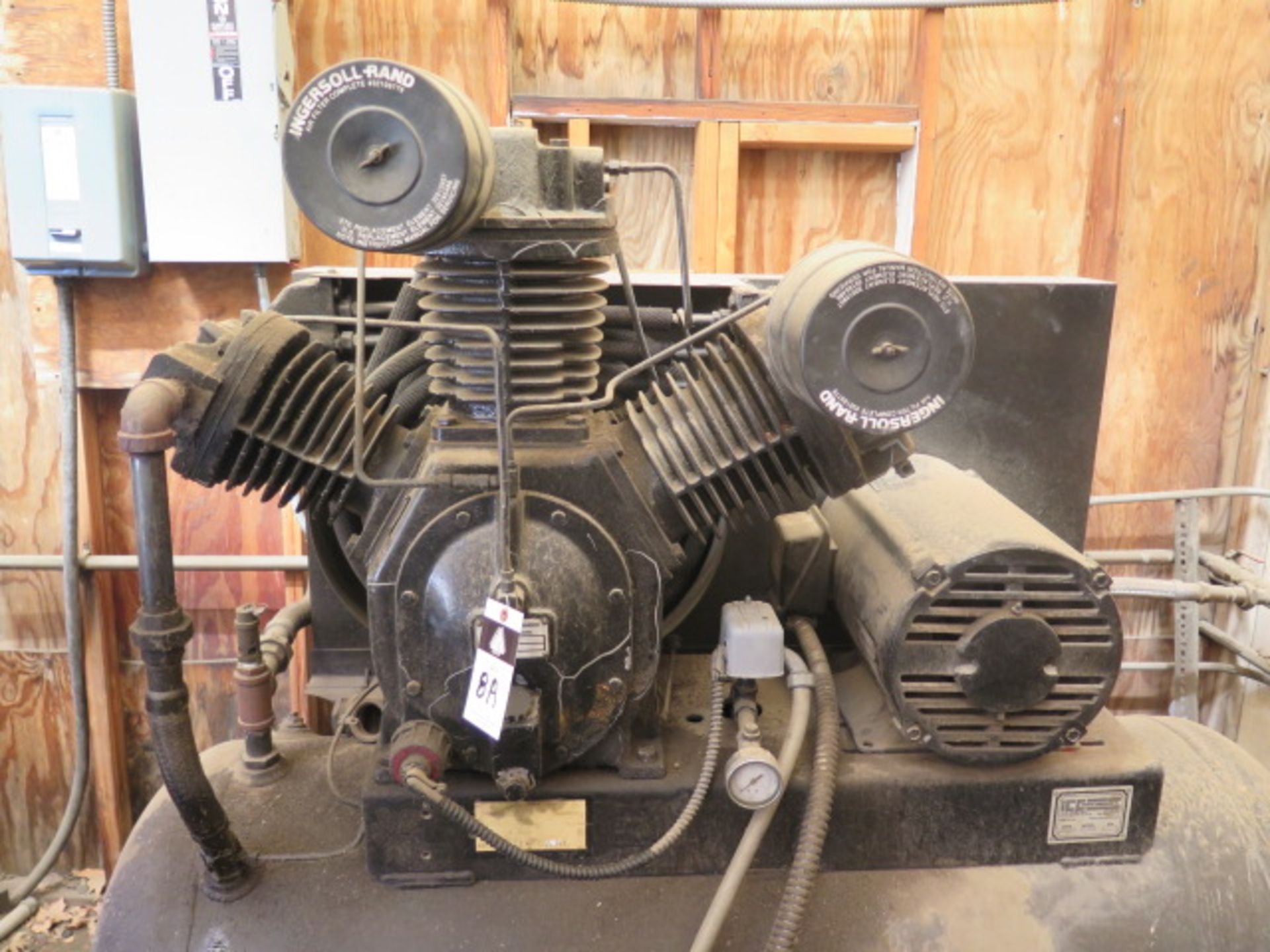 Ingersoll Rand 20Hp Horizontal Air Compressor w/ 3-Stage Pump, 80 Gallon Tank (SOLD AS-IS - NO - Image 2 of 5