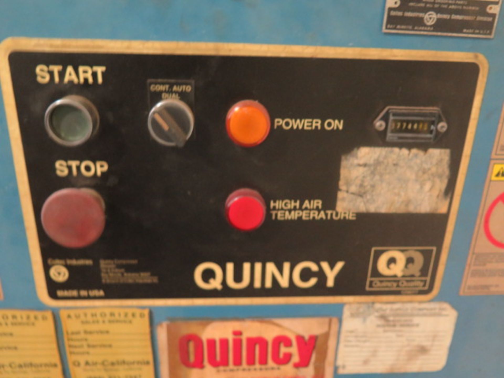 Quincy QSB30ANA32D 30Hp Rotary Air Compressor s/n 92945H (SOLD AS-IS - NO WARRANTY) - Image 4 of 12