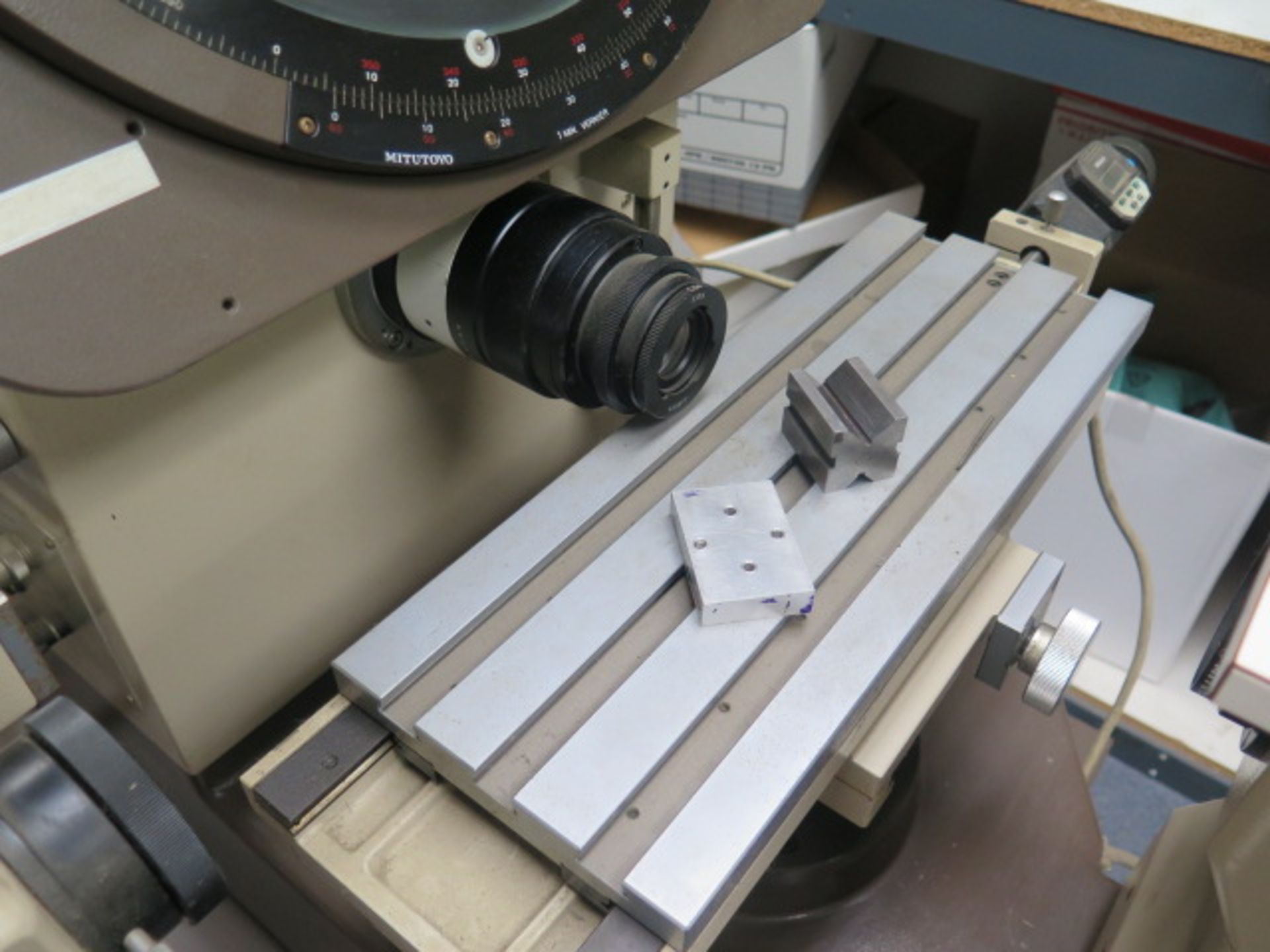 Mitutoyo PH350H 13” Optical Comparator s/n 60680 w/ Mitutoyo Digital Micrometer Readout, SOLD AS IS - Image 5 of 10