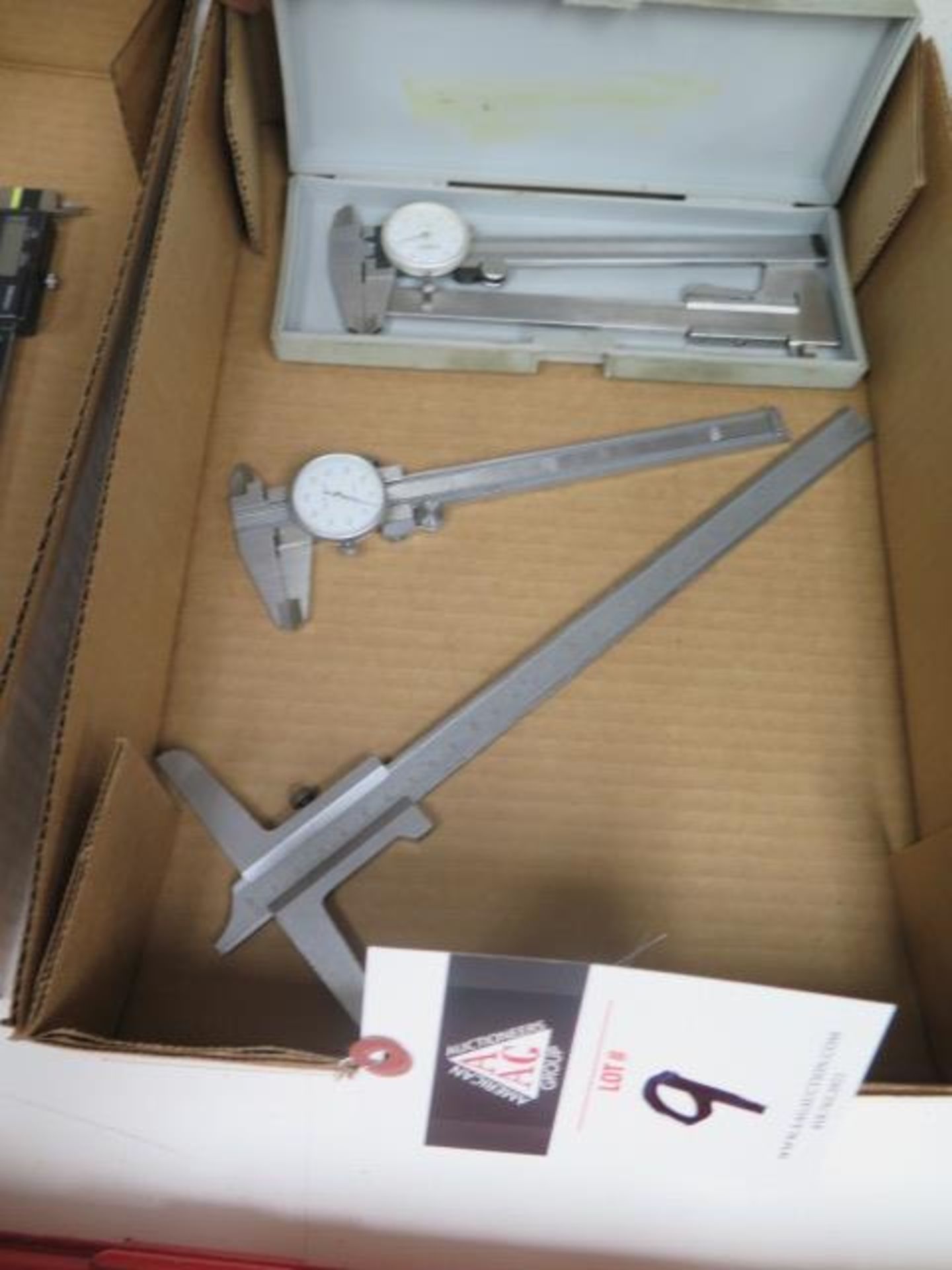 6" Dial Calipers (2) and 12" Vernier Depth Caliper (SOLD AS-IS - NO WARRANTY)