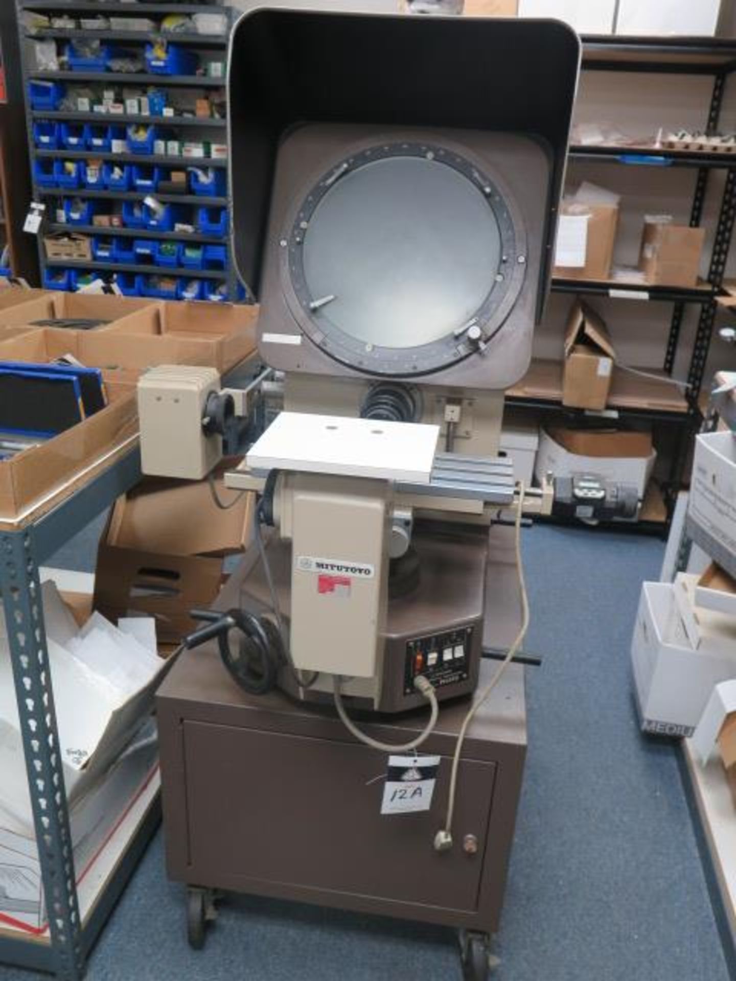 Mitutoyo PH350H 13” Optical Comparator s/n 60680 w/ Mitutoyo Digital Micrometer Readout, SOLD AS IS