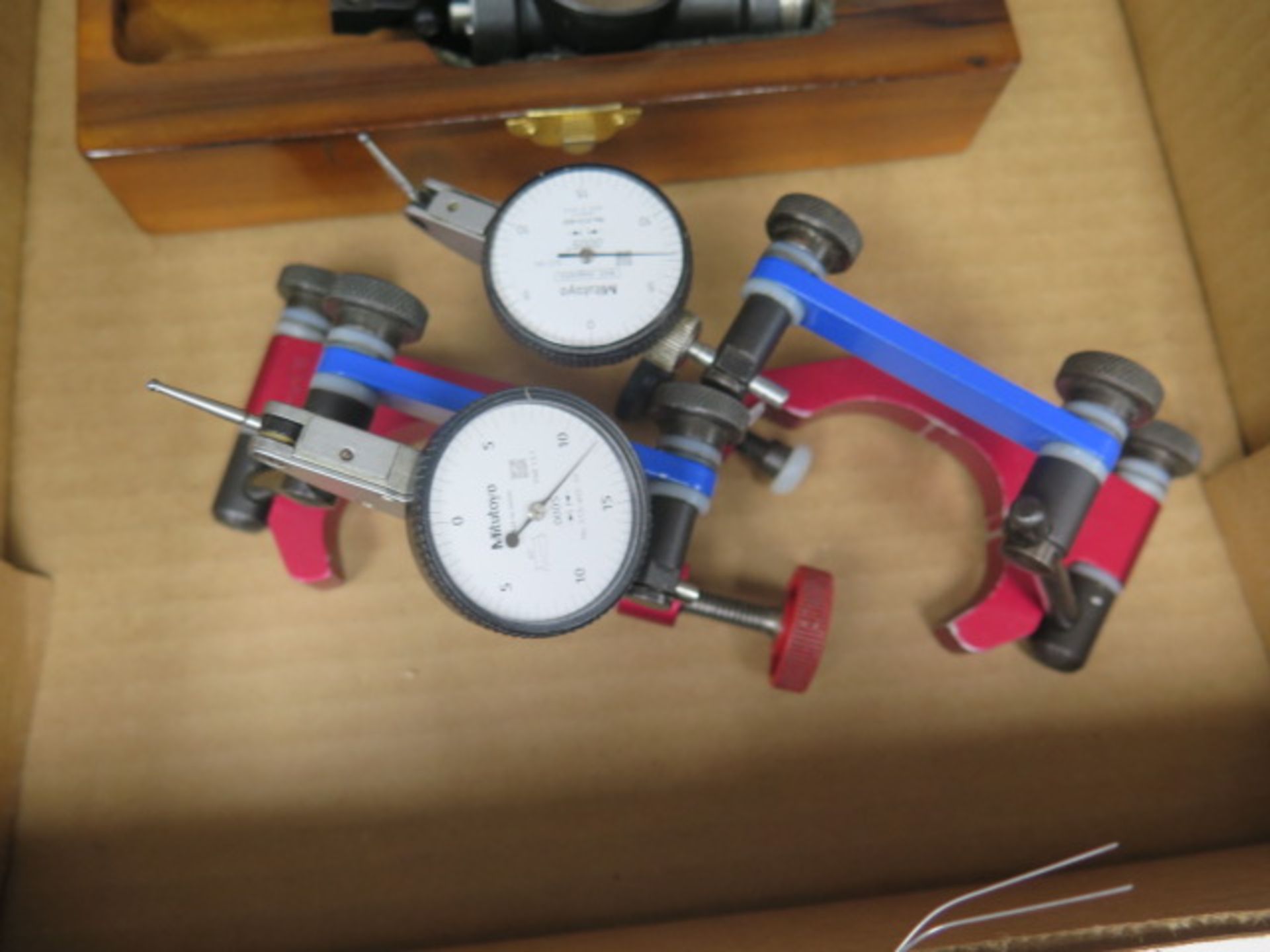 Blake Universal Indicators (2) and (2) Mitutoyo Dial Test Indicators w/ Quill Base (SOLD AS-IS - - Image 5 of 5