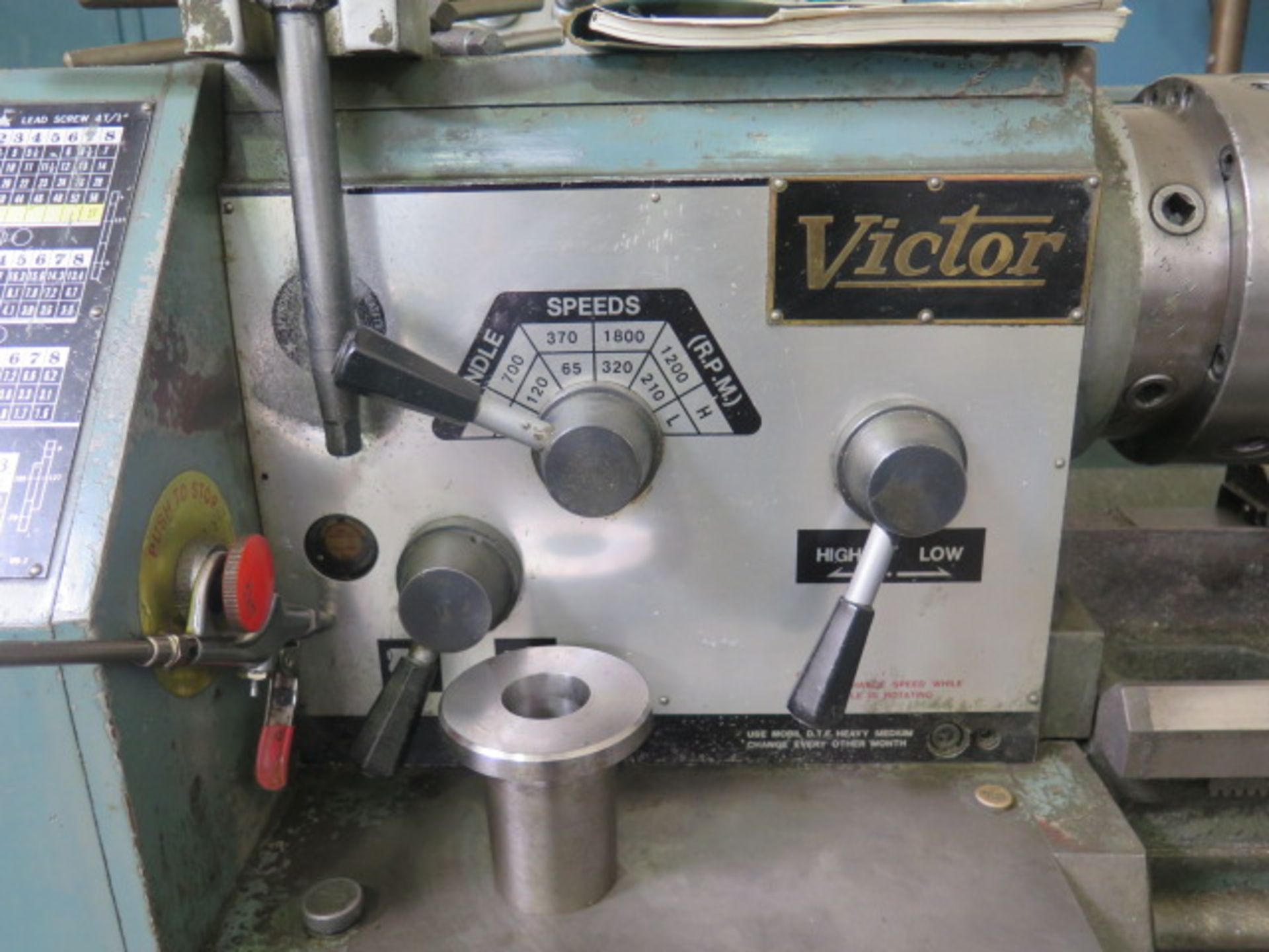 Victor 1630 16” x 30” Geared Head Gap Bed Lathe s/n 551286 w/ 65-1800 RPM, Inch/mm Threading, - Image 9 of 11