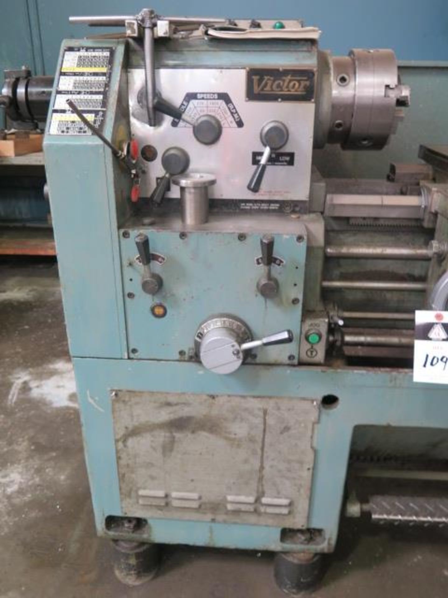 Victor 1630 16” x 30” Geared Head Gap Bed Lathe s/n 551286 w/ 65-1800 RPM, Inch/mm Threading, - Image 3 of 11