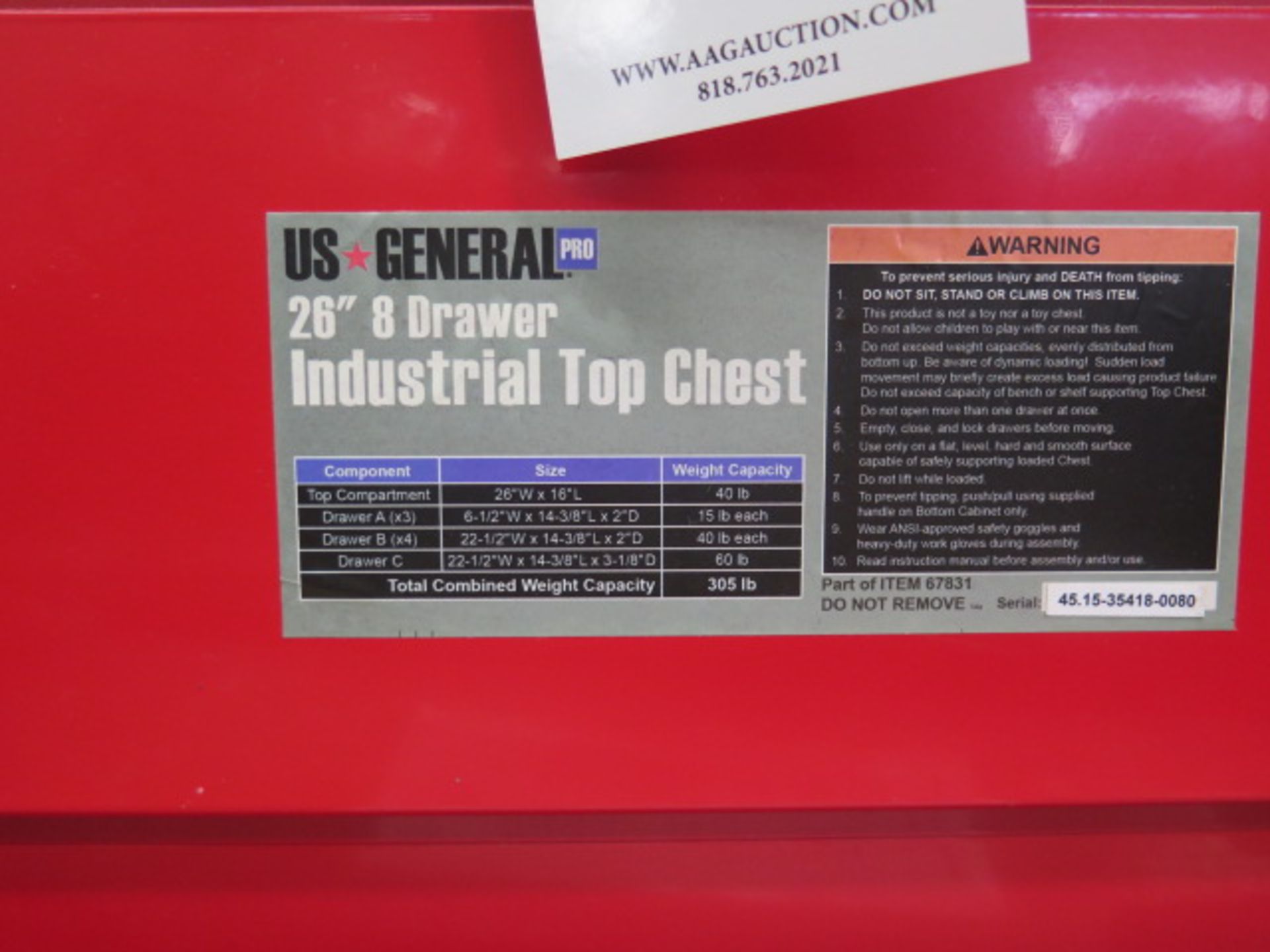 US General Roll-A-Way Tool Box (SOLD AS-IS - NO WARRANTY) - Image 9 of 9