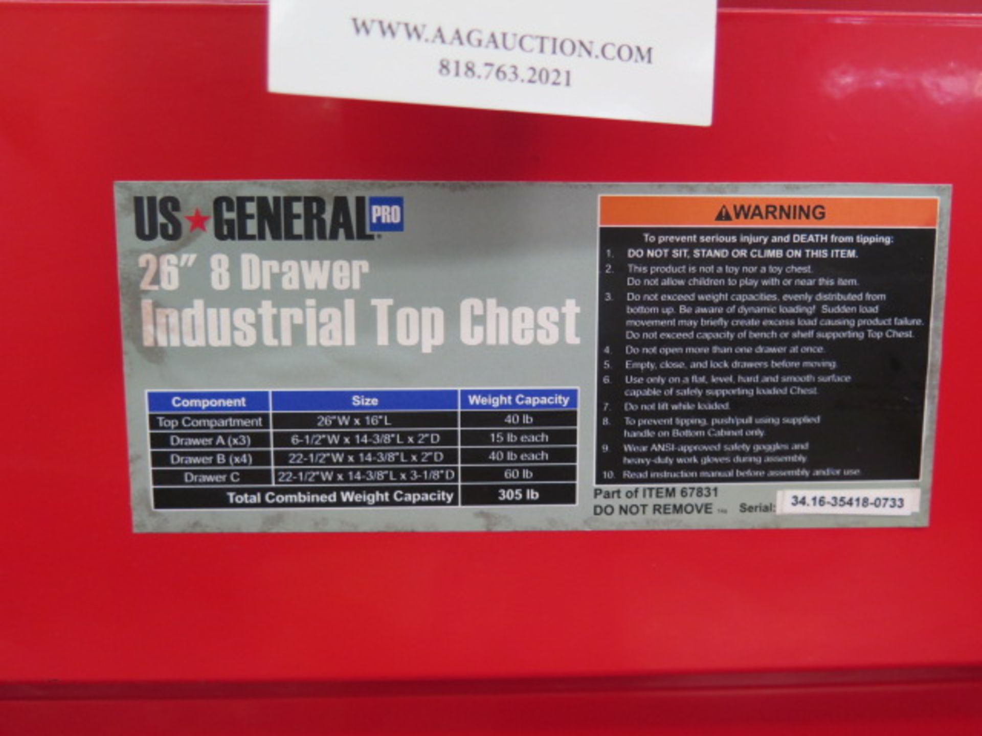 US General Roll-A-Way Tool Box (SOLD AS-IS - NO WARRANTY) - Image 10 of 10