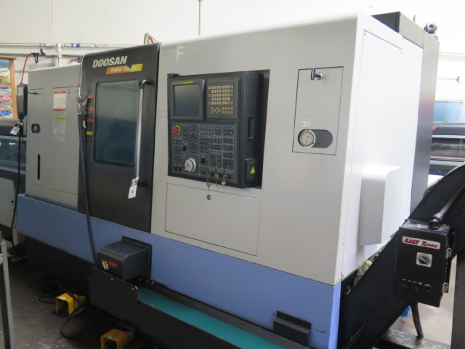 2008 Doosan PUMA 1500SY 5-Axis Twin Spindle Live Turret CNC Turning Center s/n P150SY1041,SOLD AS IS