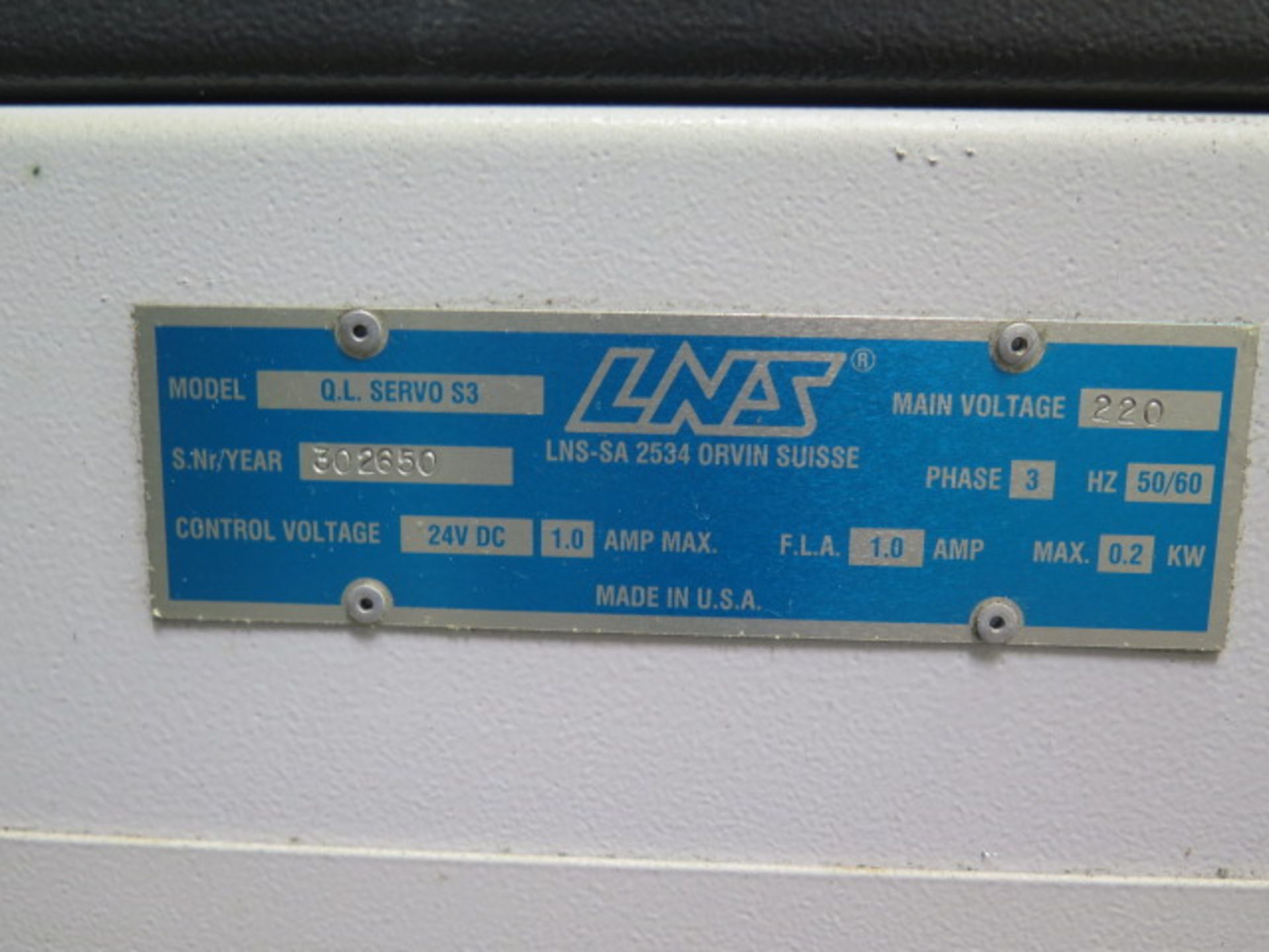 LNS Quick Load Servo S3 Automatic Bar Loader/Feeder (SOLD AS-IS - NO WARRANTY) - Image 9 of 9