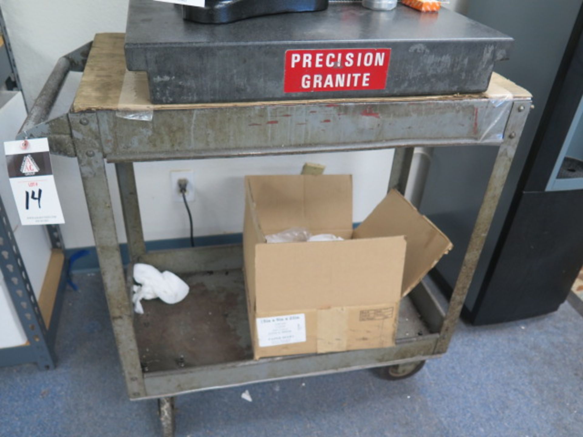 Precision 18" x 24" x 4" 2-Ledge Granite Surfafce Plate w/ Cart (SOLD AS-IS - NO WARRANTY)