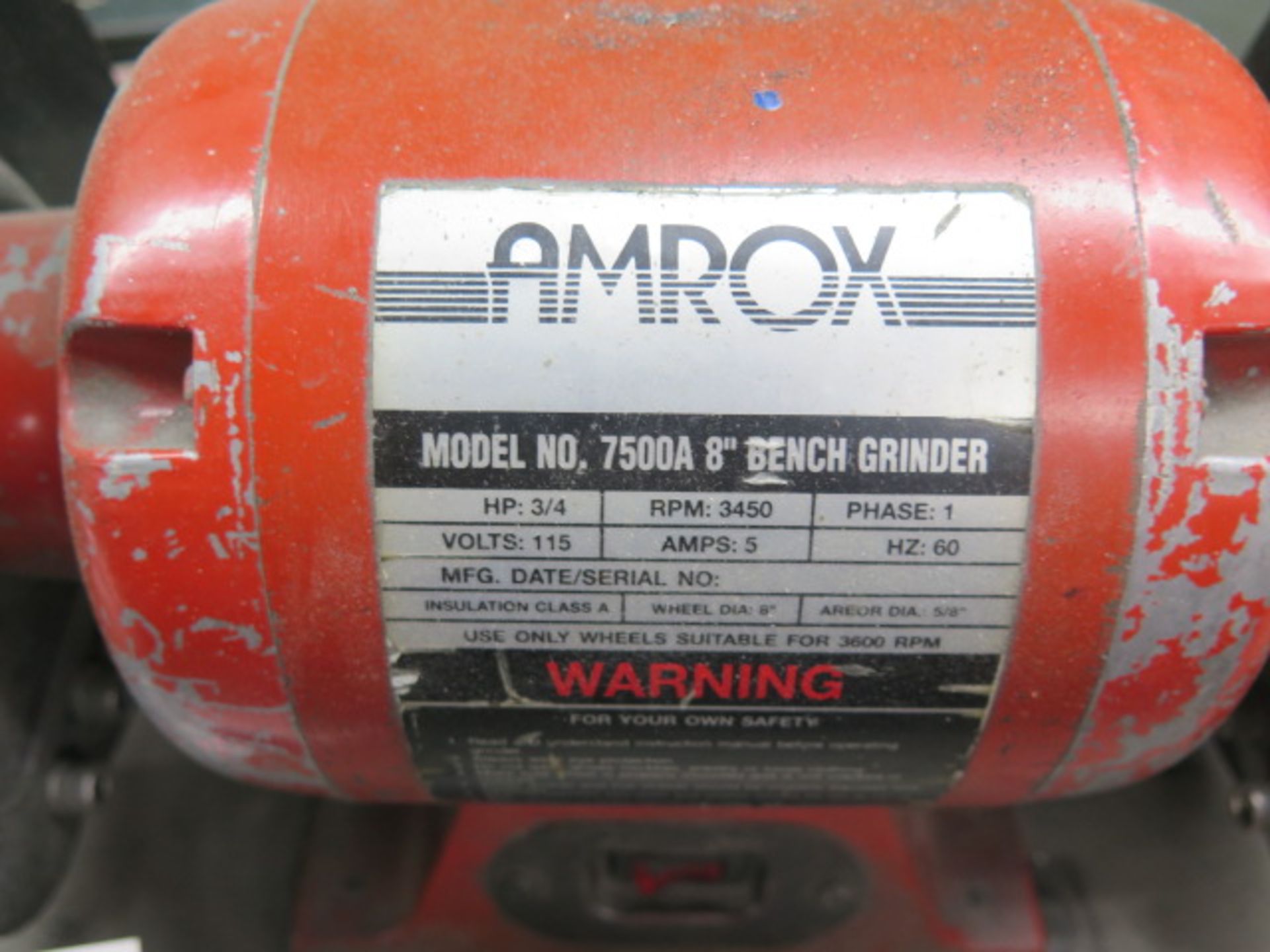 Amrox 8” Bench Grinder (SOLD AS-IS - NO WARRANTY) - Image 5 of 5