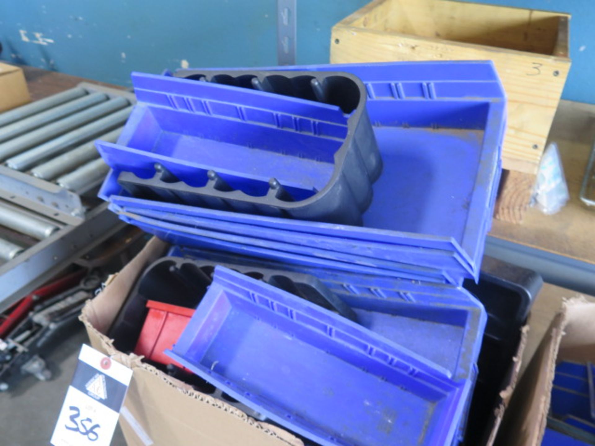 Plastic Bins w/ Shelf (SOLD AS-IS - NO WARRANTY) - Image 3 of 6