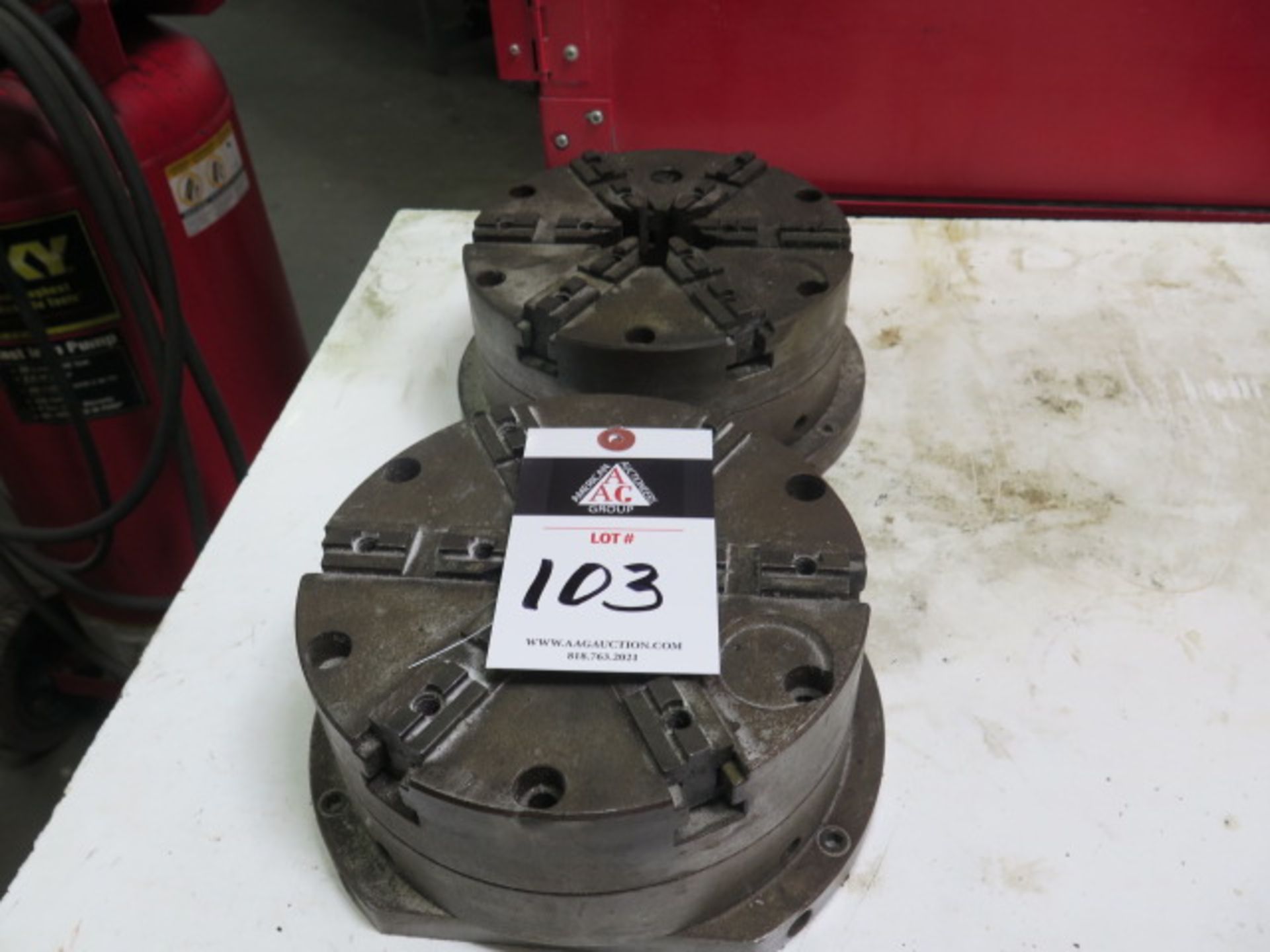 8" 6-Jaw Chucks (FOR GUN DRILL) (SOLD AS-IS - NO WARRANTY)