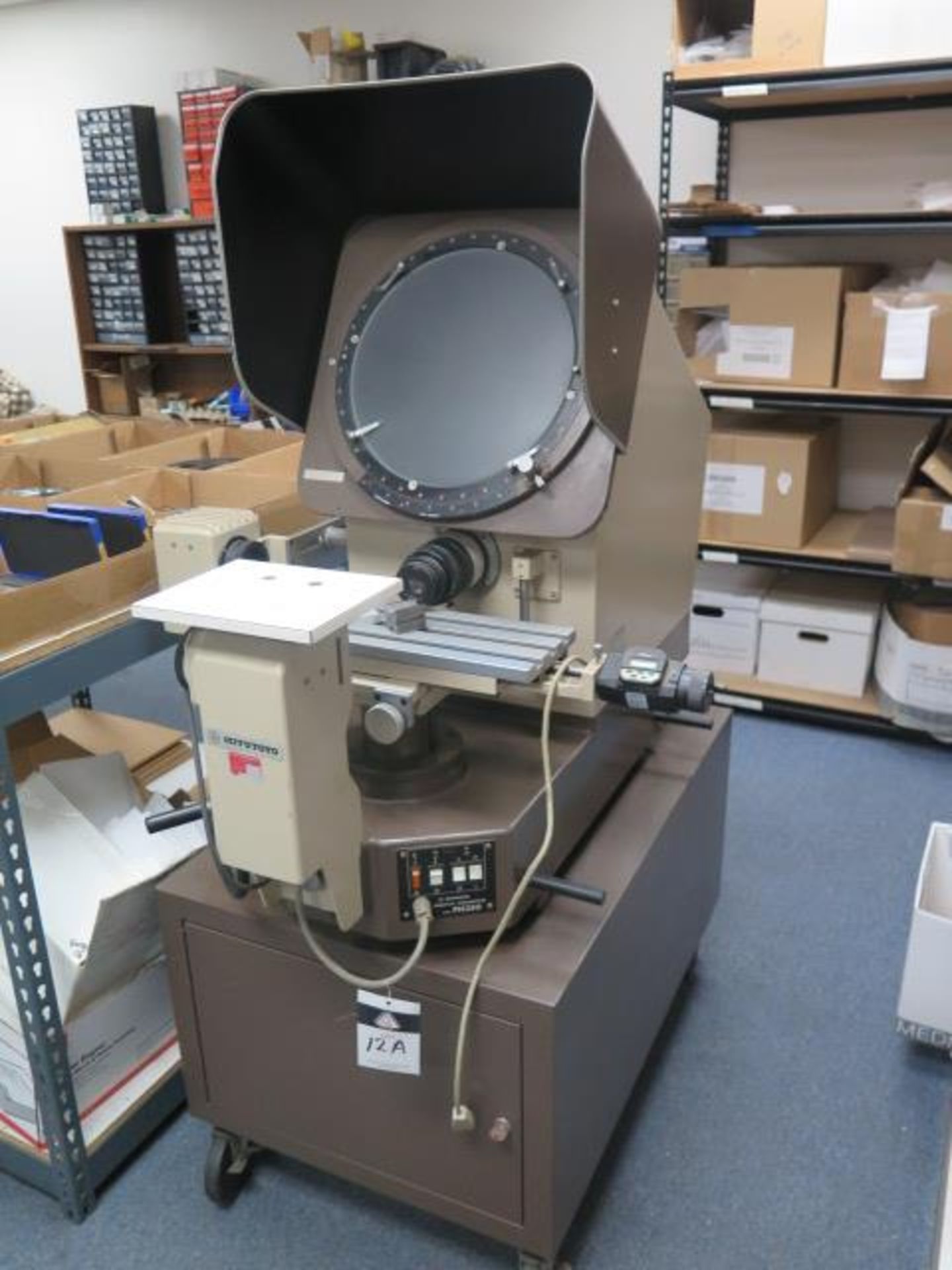 Mitutoyo PH350H 13” Optical Comparator s/n 60680 w/ Mitutoyo Digital Micrometer Readout, SOLD AS IS - Image 2 of 10