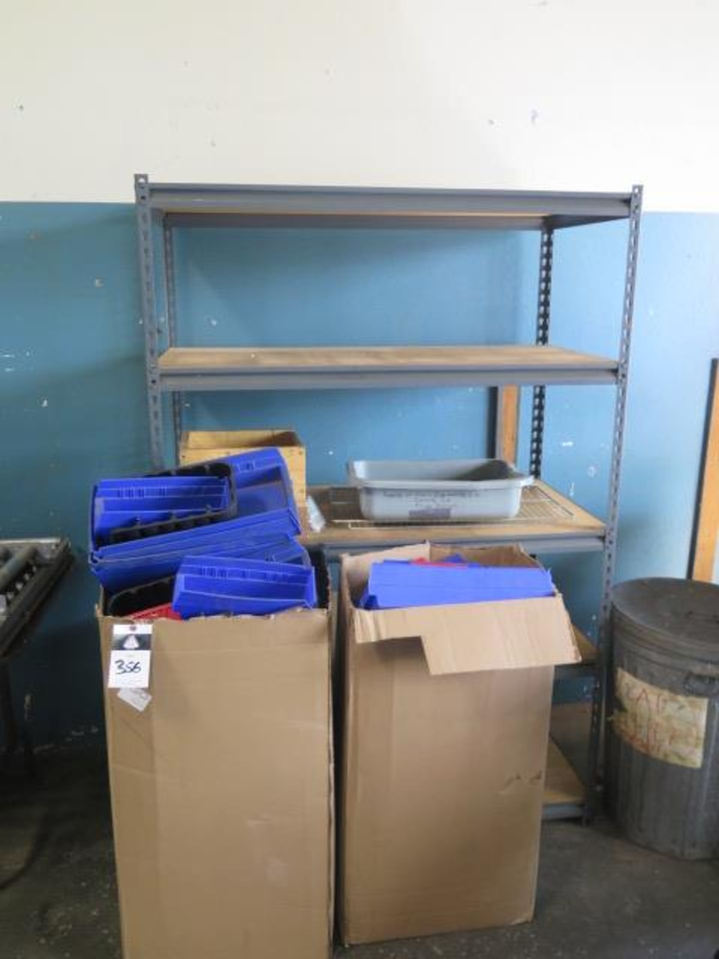 Plastic Bins w/ Shelf (SOLD AS-IS - NO WARRANTY)