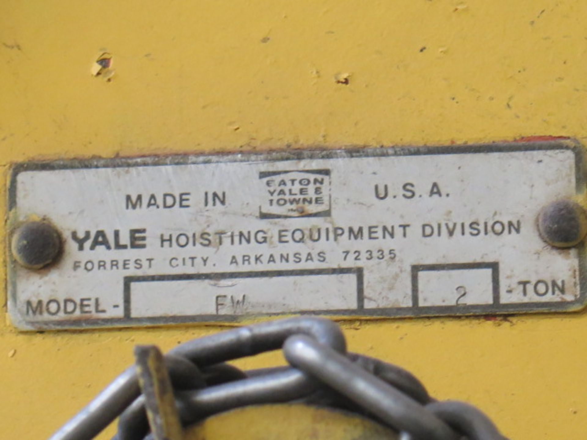 Yale 1/2 Ton Chain Hoist and Boom (SOLD AS-IS - NO WARRANTY) - Image 8 of 8