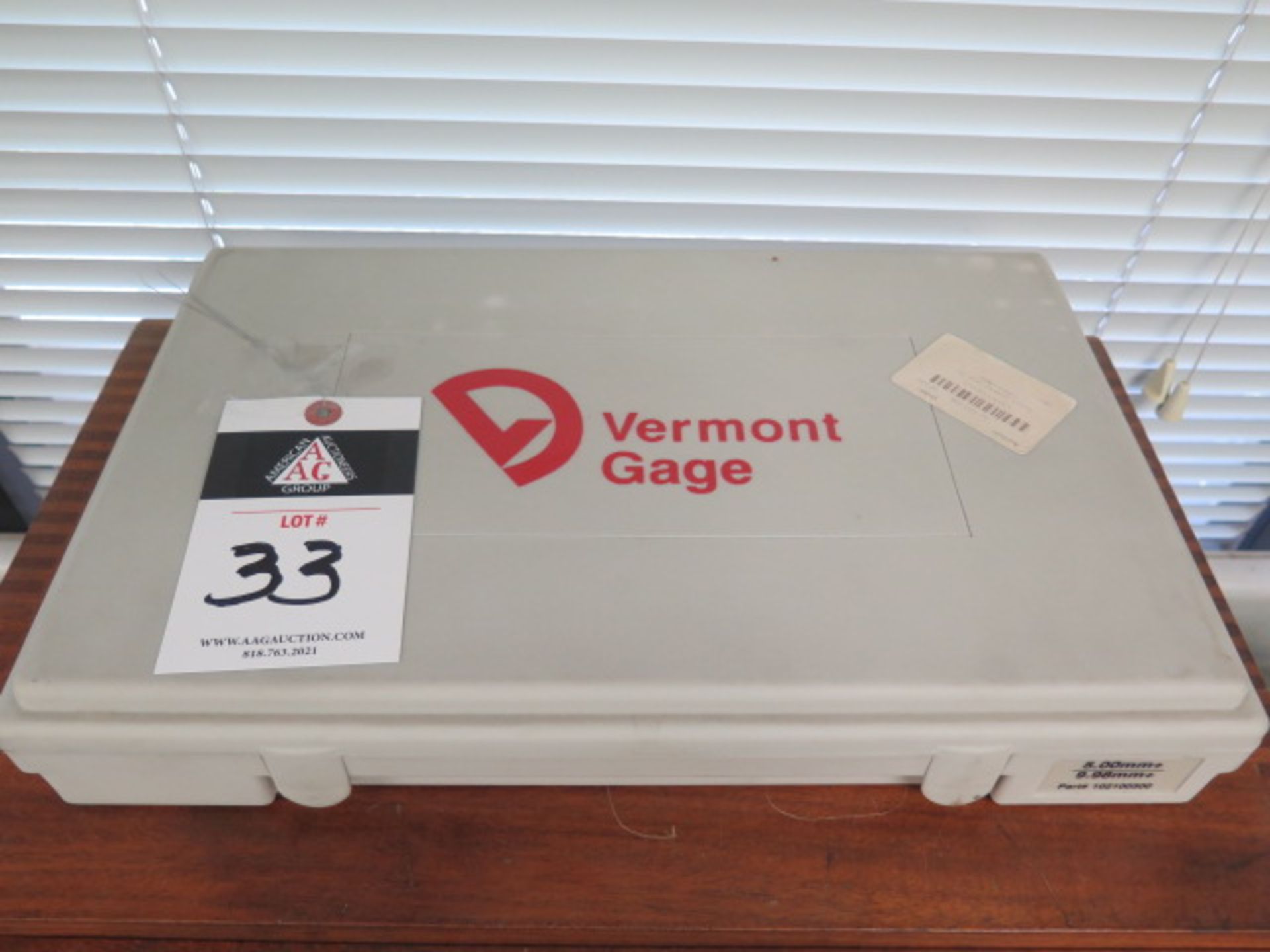 Vermont 5.0mm-9.98mm Pin Gage Set (SOLD AS-IS - NO WARRANTY)