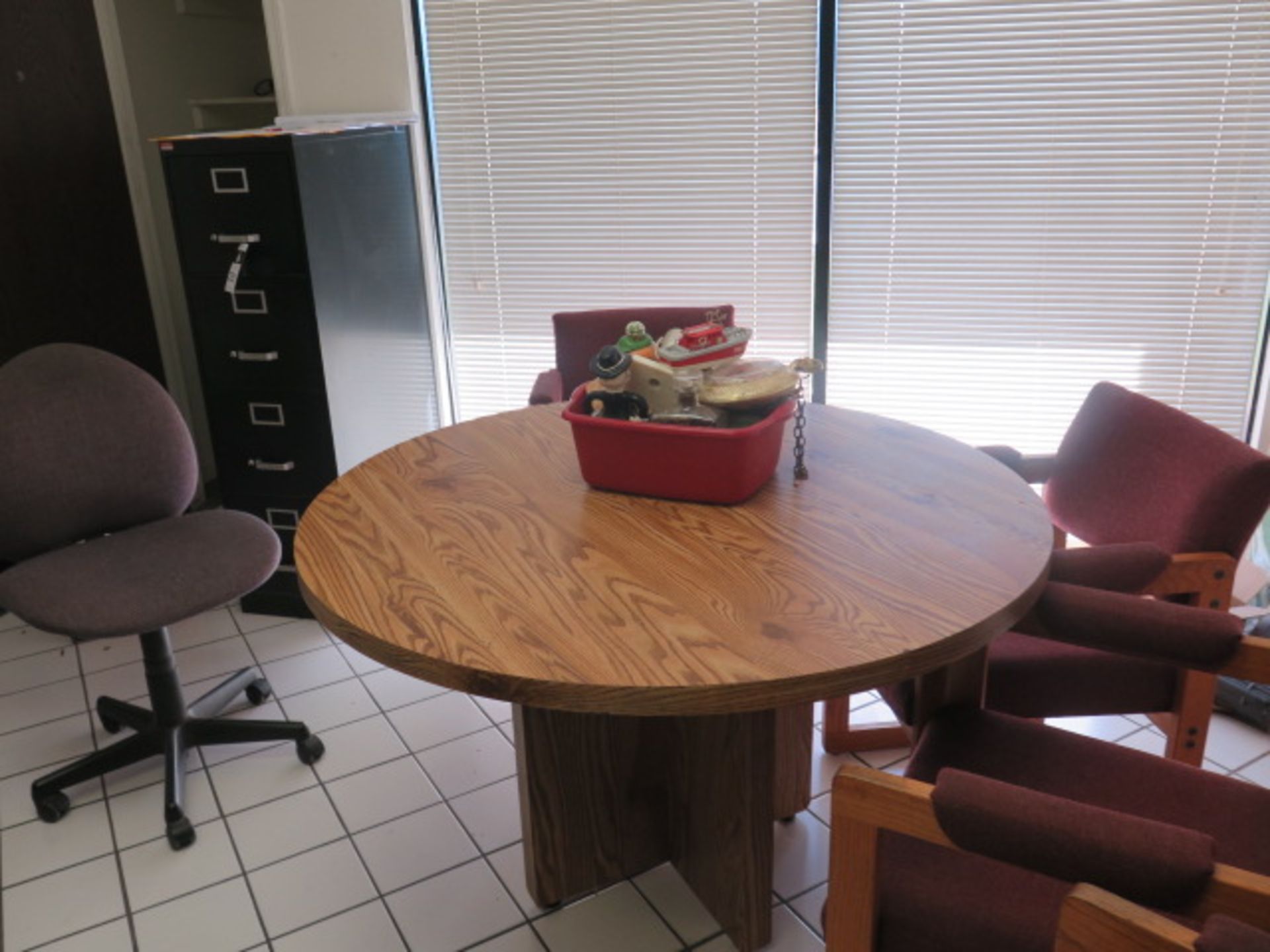 Desks, Chairs, Round Table, File Cabinet and Bookshelf (SOLD AS-IS - NO WARRANTY) - Image 6 of 8