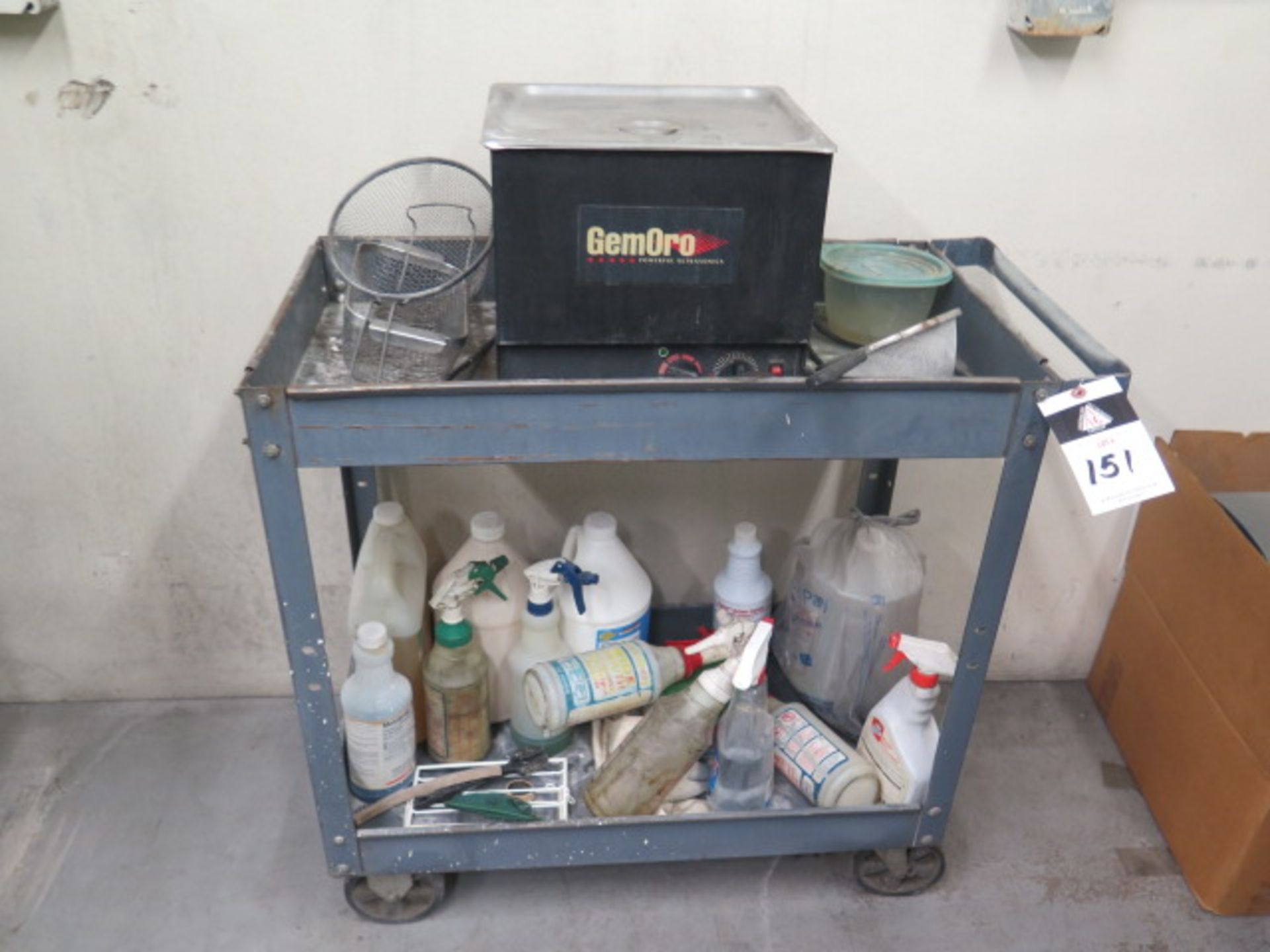 GemOro Ultrasonic Cleaning Tank w/ Shop Cart (SOLD AS-IS - NO WARRANTY)