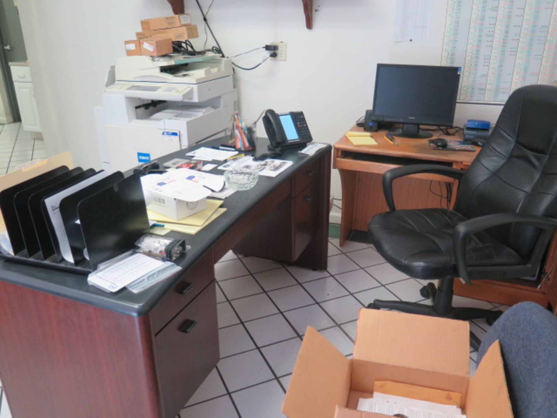 Desks, Chairs, Round Table, File Cabinet and Bookshelf (SOLD AS-IS - NO WARRANTY) - Image 2 of 8