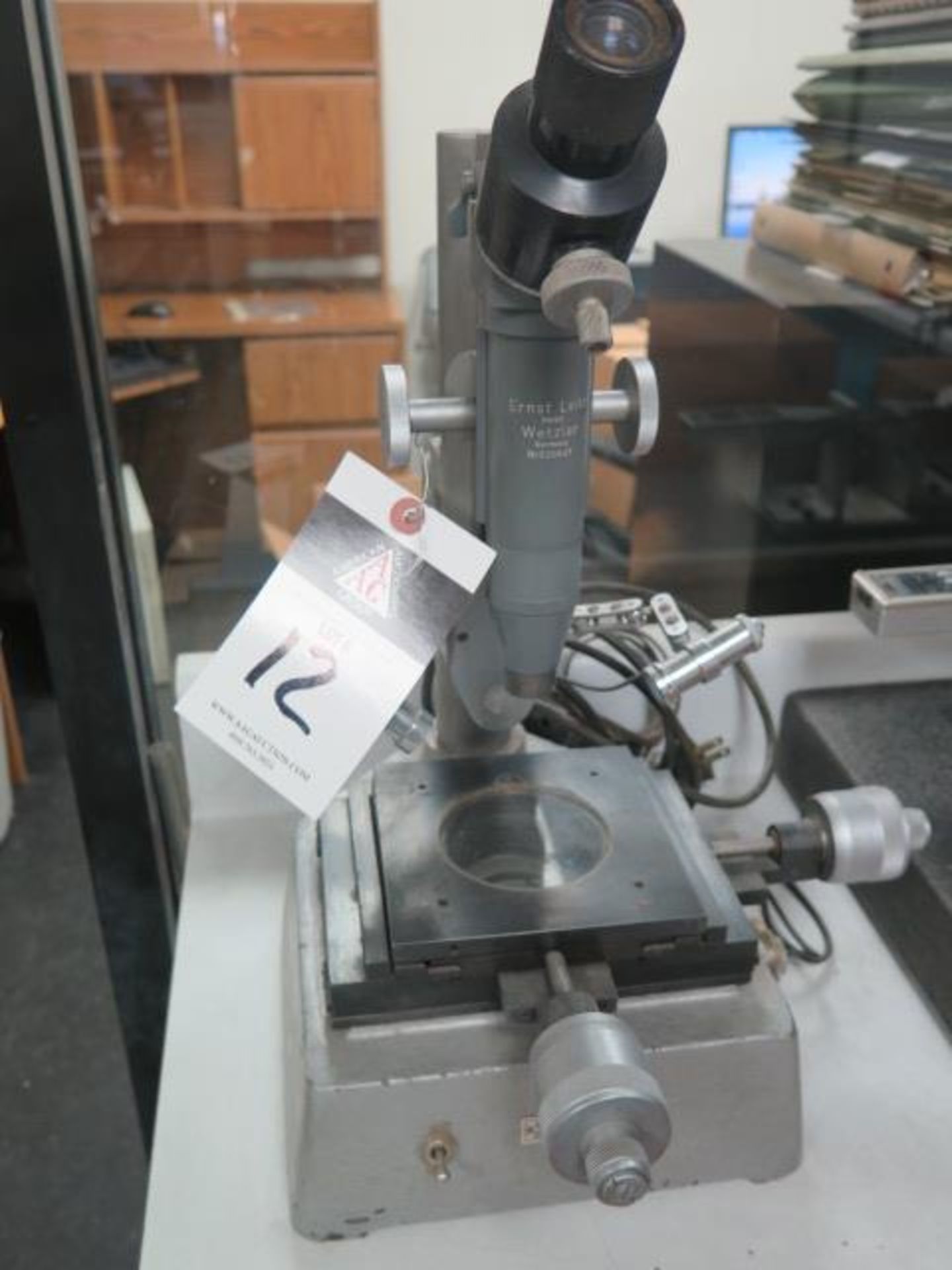 Geo Scheer Tool Makers Microscope w/ Light Source (SOLD AS-IS - NO WARRANTY)