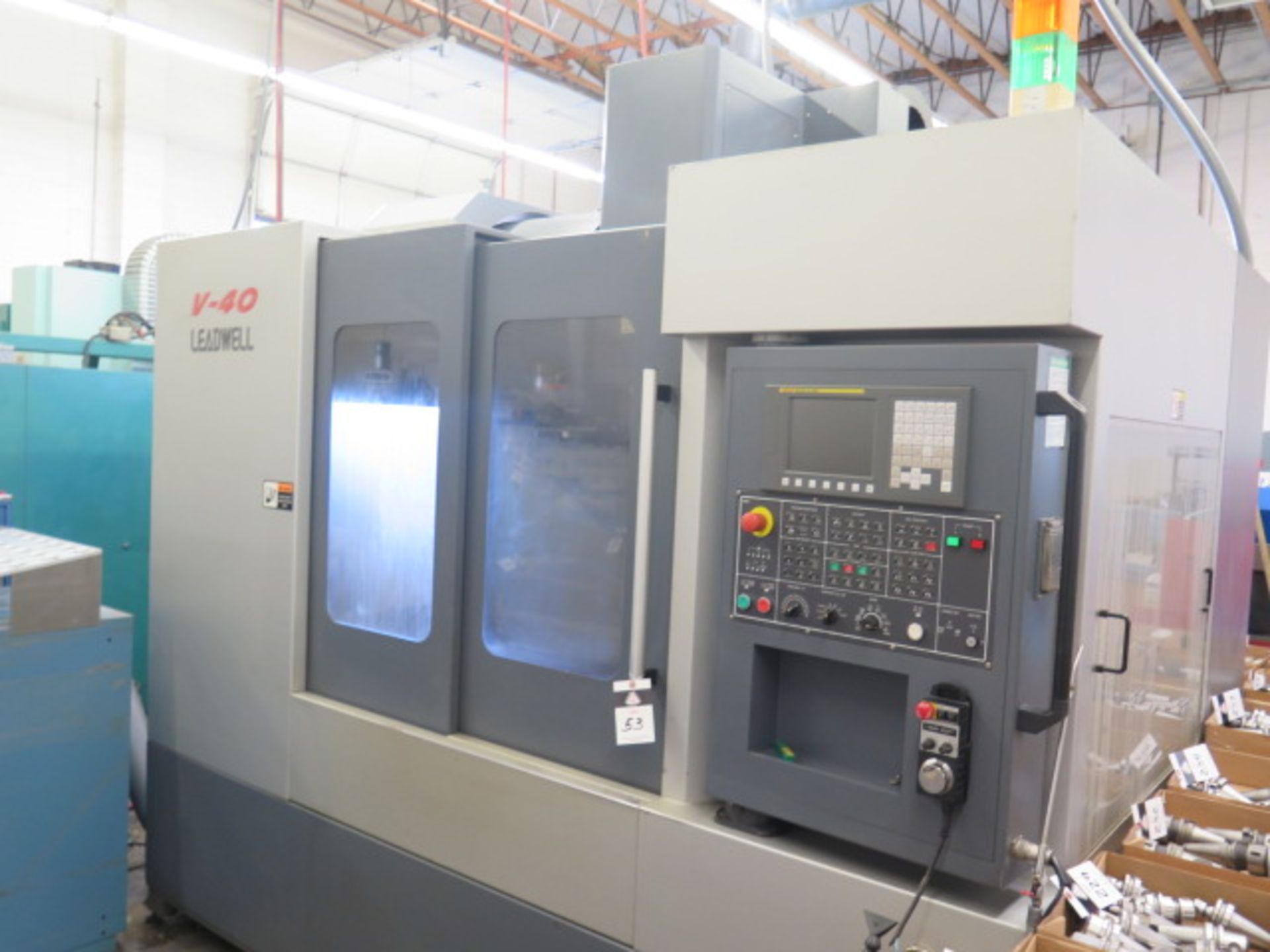 2011 Leadwell V-40 CNC VMC w/ Fanuc Series 0i-MD Controls, Hand Wheel, 24 ATC, SOLD AS IS - Image 3 of 13