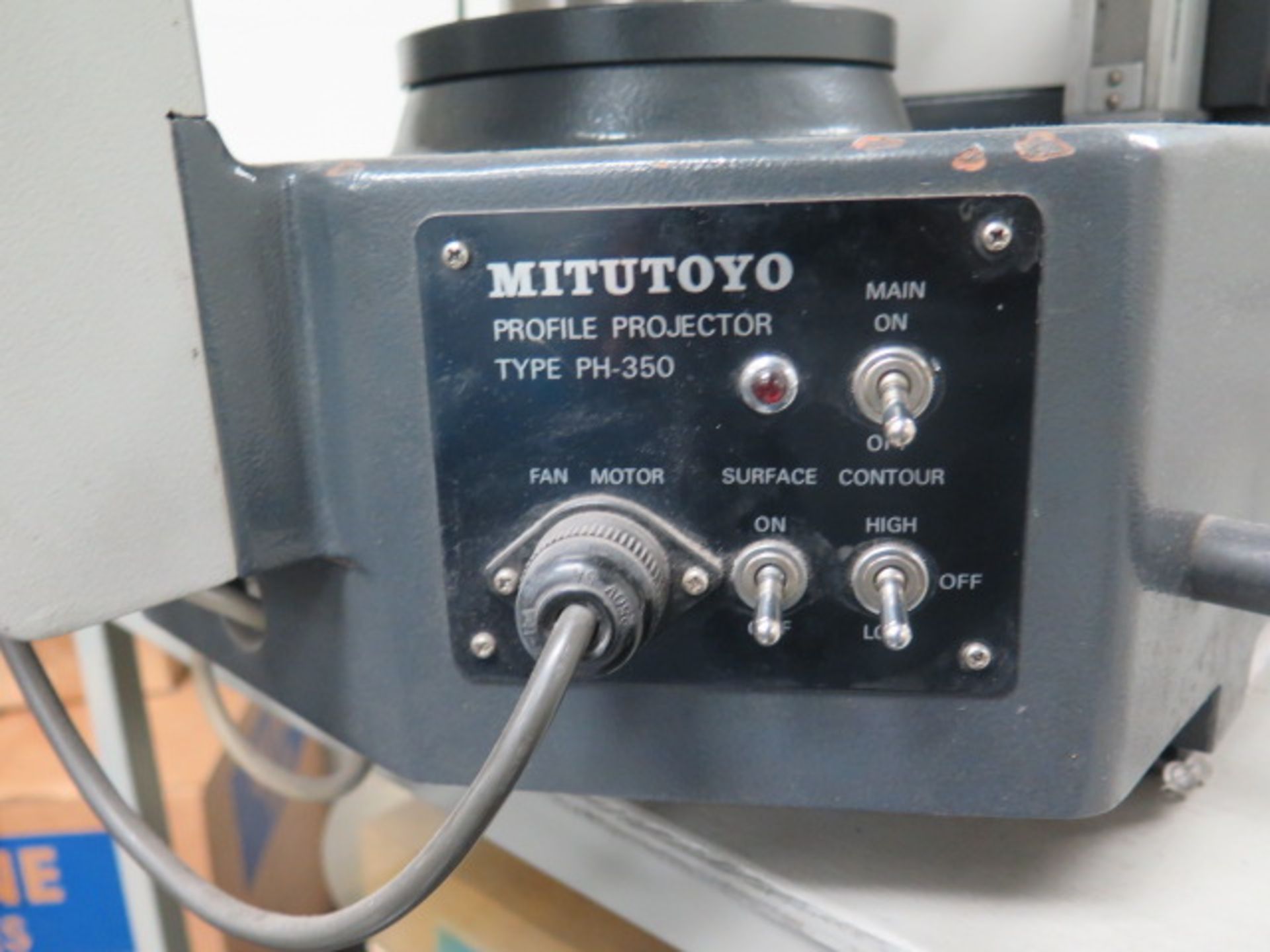 Mitutoyo PH-350 13" Optical Comparator s/n 362 w/ Mitutoyo DRO's, 20X and 50X Lenses, SOLD AS IS - Image 9 of 12