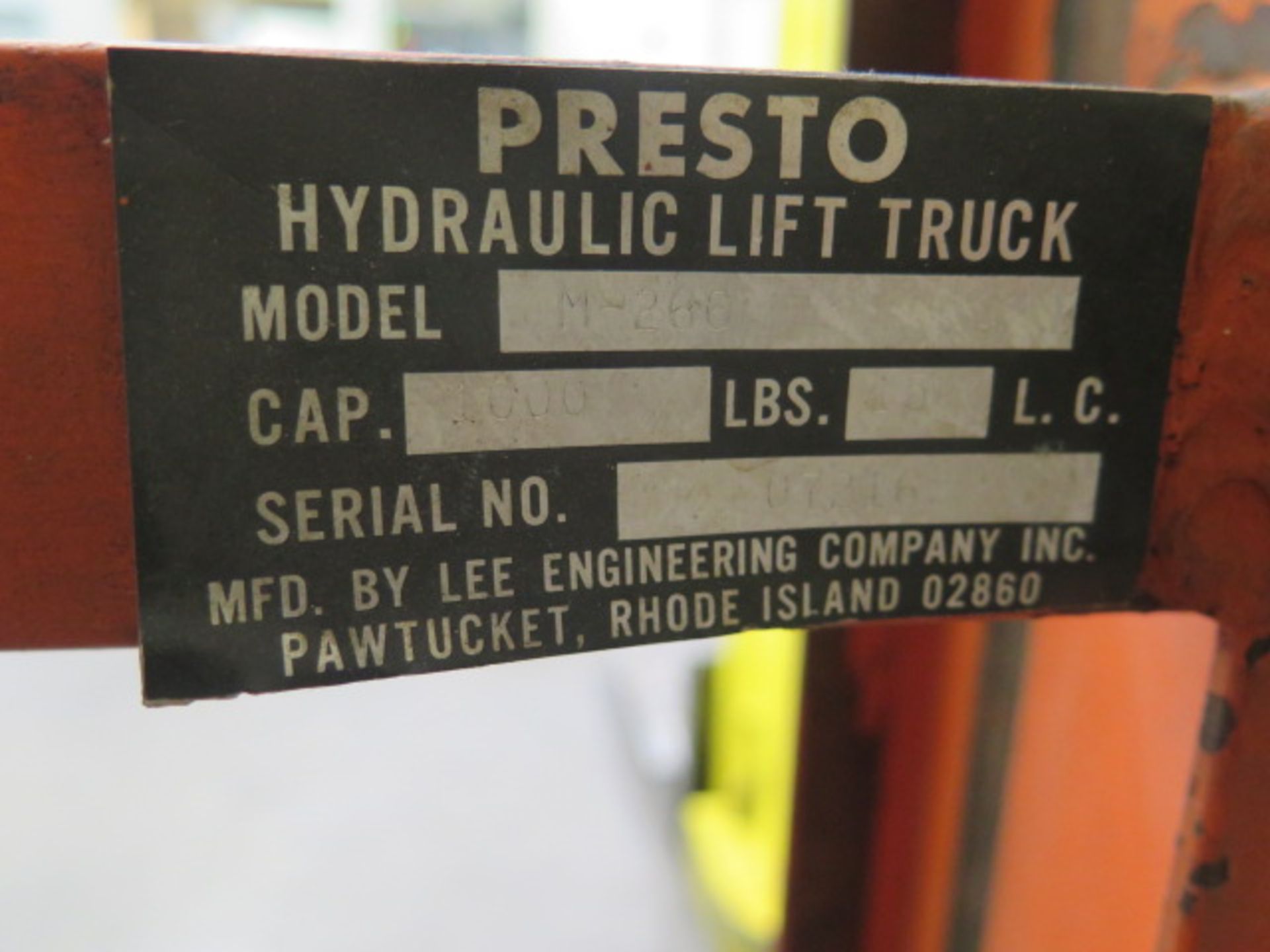 Presto Hydraulic Pallet Mover (SOLD AS-IS - NO WARRANTY) - Image 6 of 6