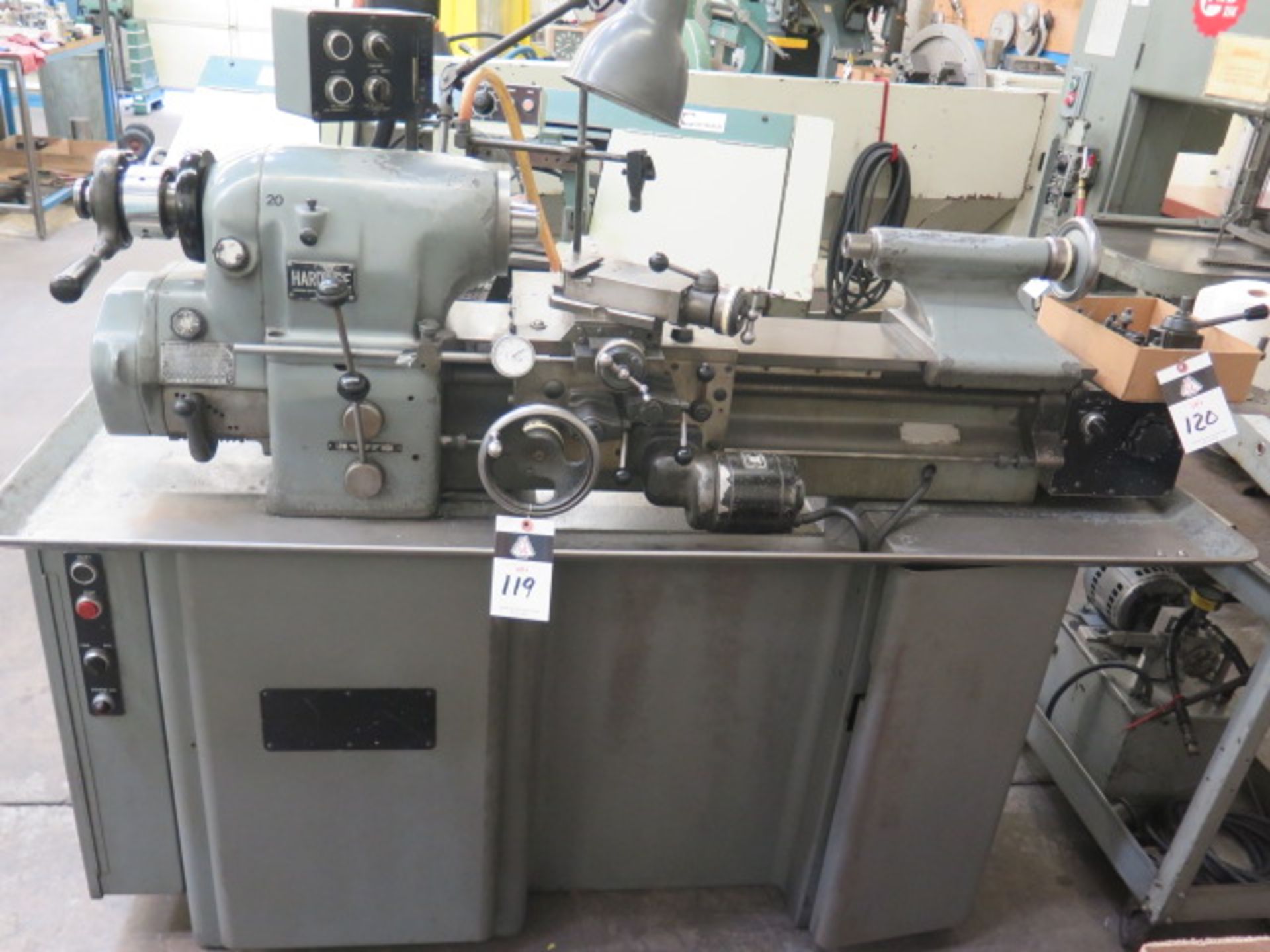 Hardinge HLV-H Tool Room Lathe s/n HLV-H-4836 w/ 125-3000 RPM, Inch Threading, Tailstock, SOLD AS IS