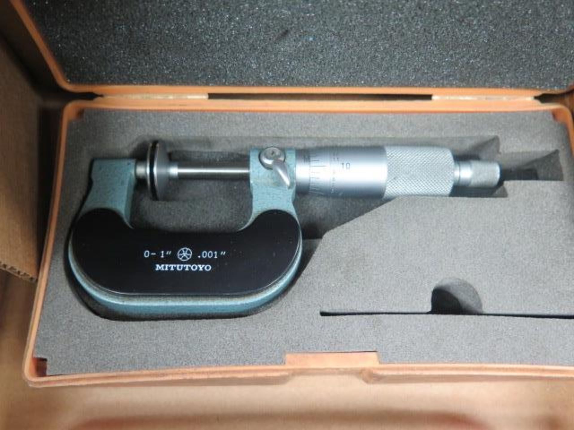 Starrett 0-1" x 6" Deep Throat OD Mic, Mitutoyo 0-1" Disc Mic, 0-1" Piont Mic and 0-1" Spline Mic ( - Image 5 of 6