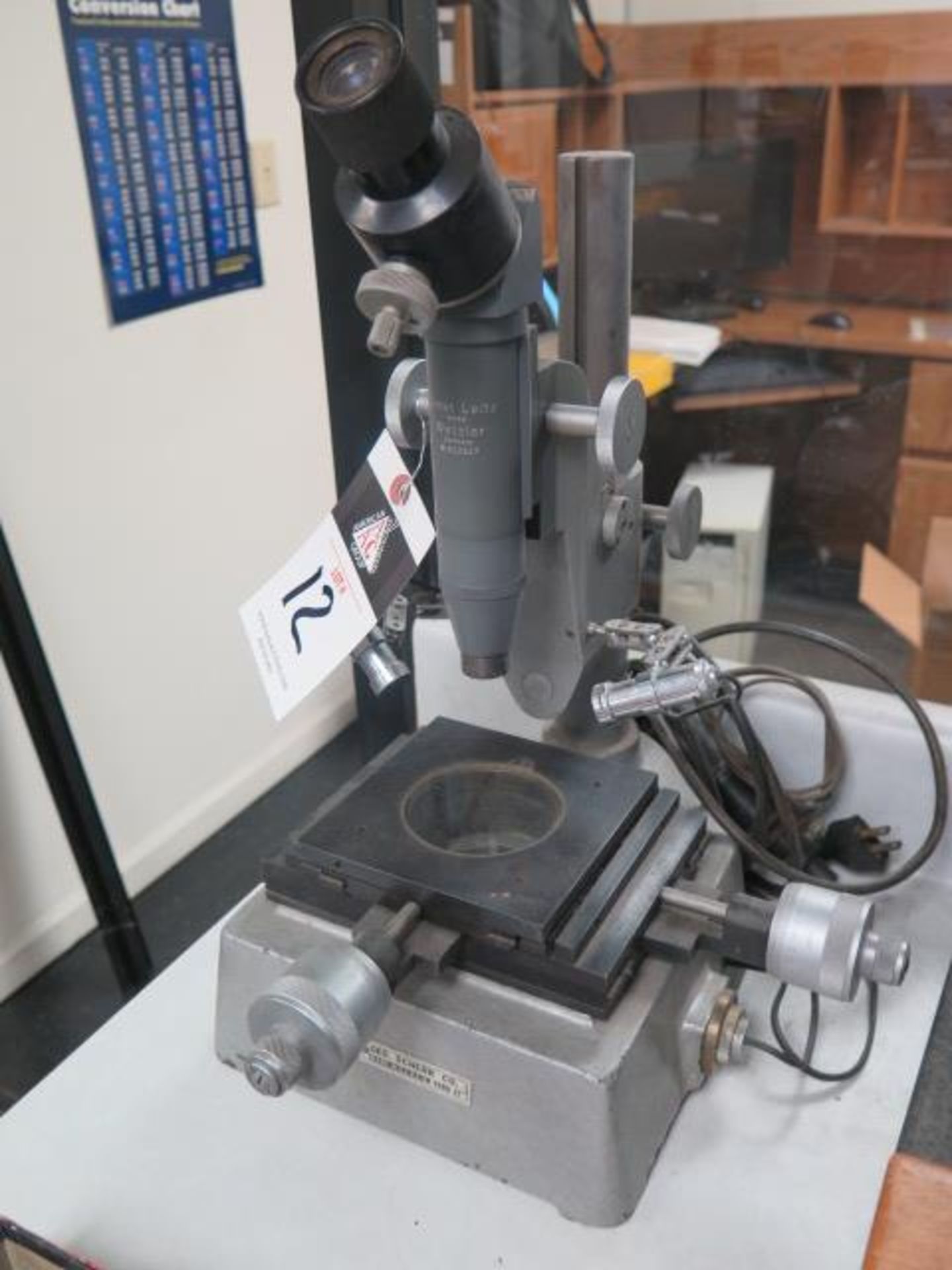 Geo Scheer Tool Makers Microscope w/ Light Source (SOLD AS-IS - NO WARRANTY) - Image 2 of 6