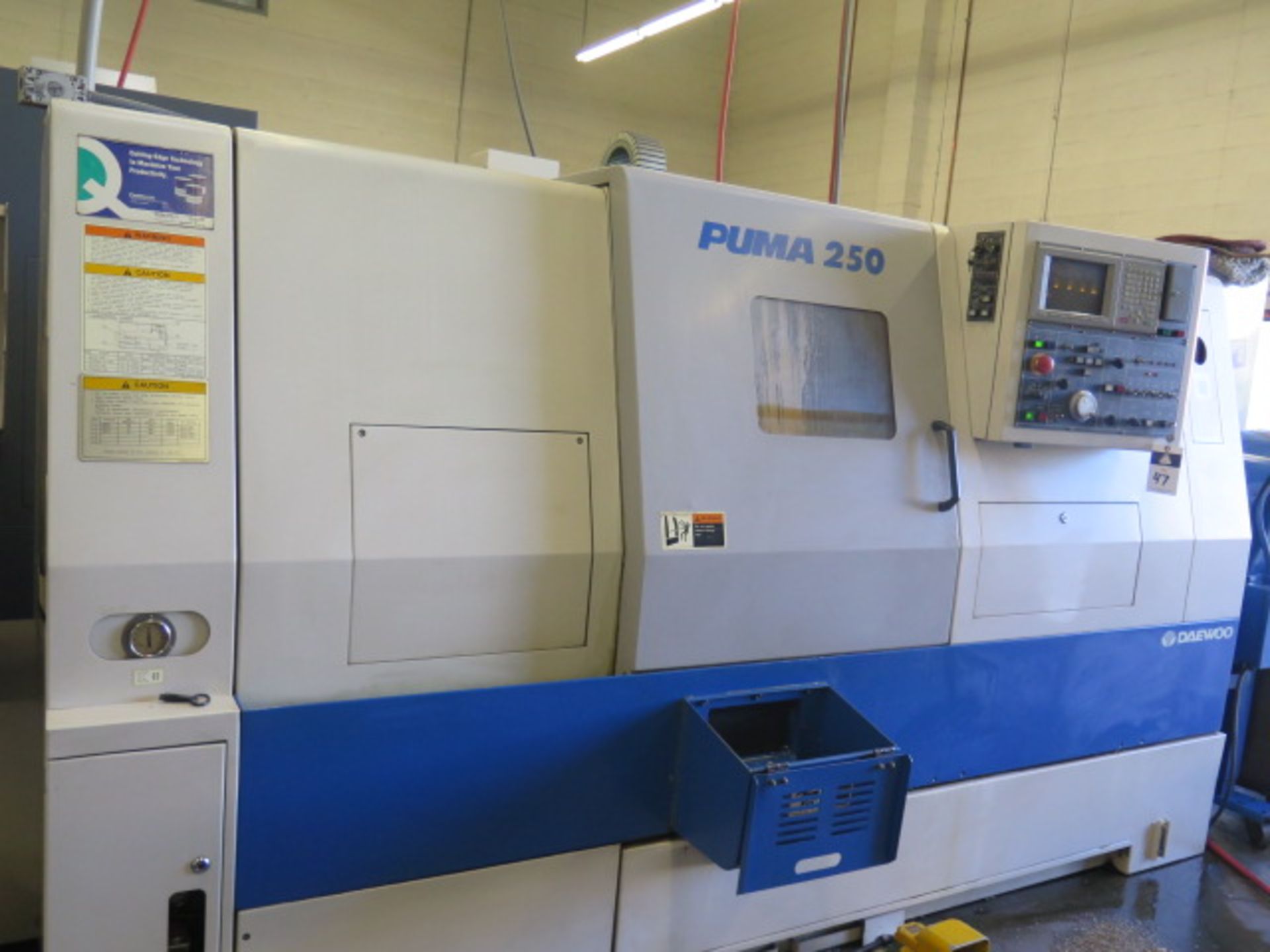 1998 Daewoo PUMA 250B CNC Turning Center s/n PM2500509 w/ Mits Controls, Tool Presetter, SOLD AS IS - Image 3 of 15