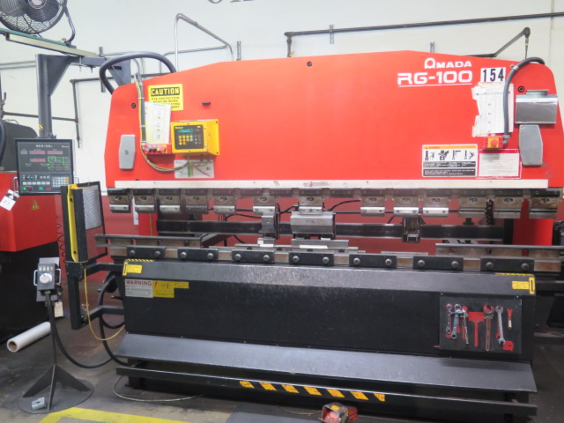 2000 Amada RG-100 100 Ton 10’ CNC Press Brake s/n 105988 w/ Amada NC9-EXII Controls, SOLD AS IS