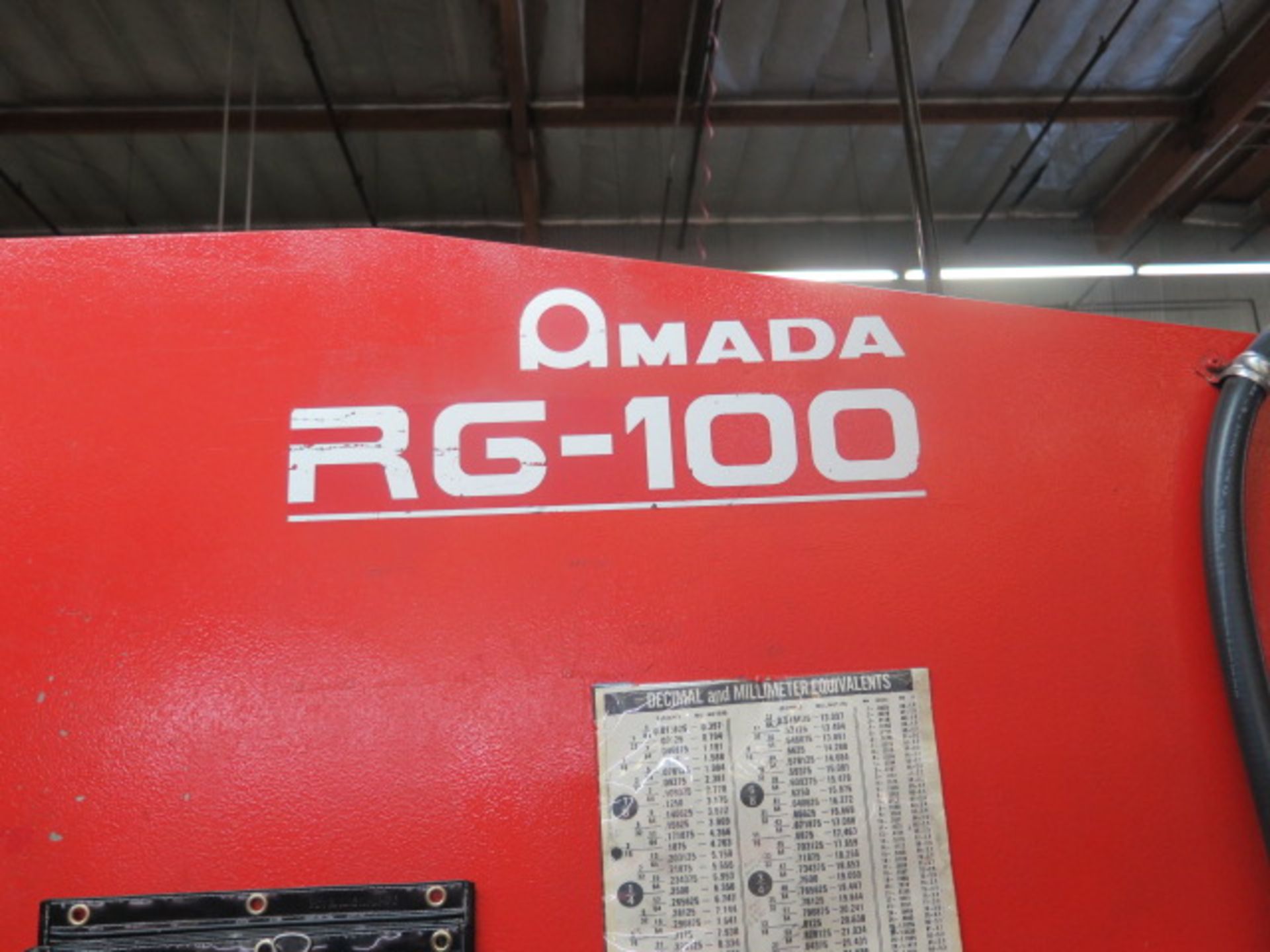 1997 Amada RG-100 100 Ton 10’ CNC Press Brake s/n 105659 w/ Amada NC9-EXII Controls, SOLD AS IS - Image 6 of 16