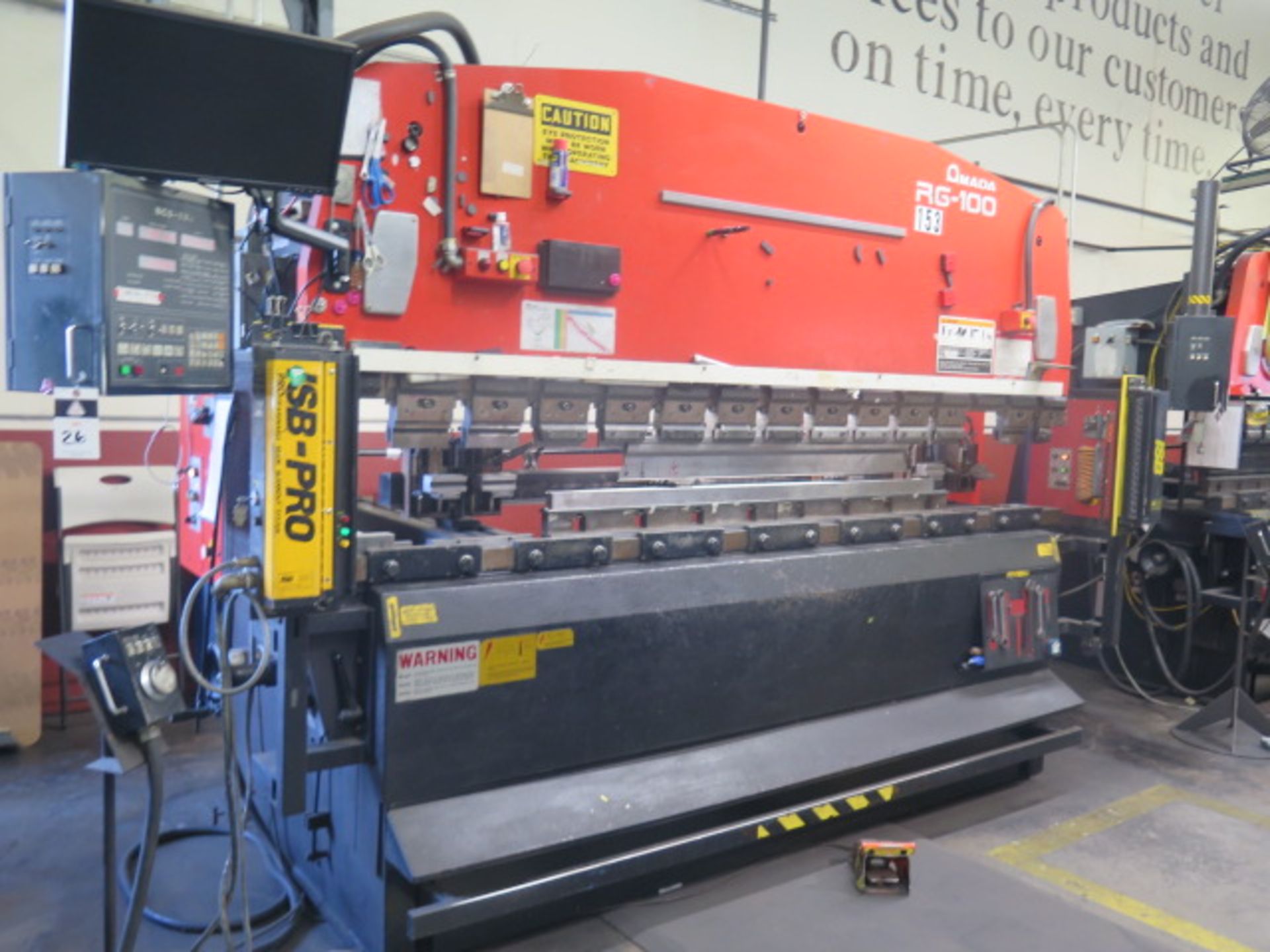 1997 Amada RG-100 100 Ton 10’ CNC Press Brake s/n 105695 w/ Amada NC9-EXII Controls, SOLD AS IS - Image 2 of 17